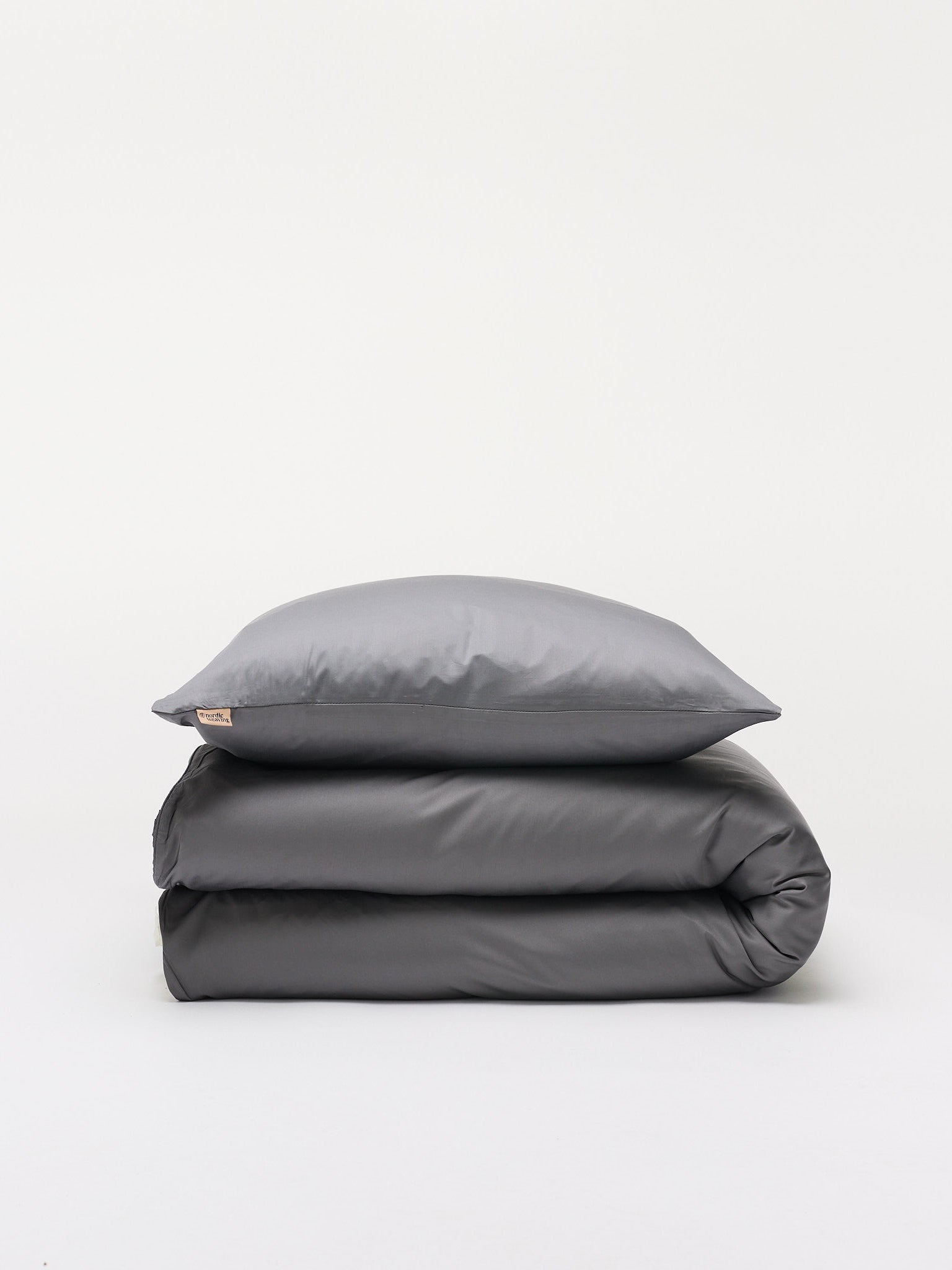 Enkelt bambussengetøj Mørk Grå - Nordic Weaving