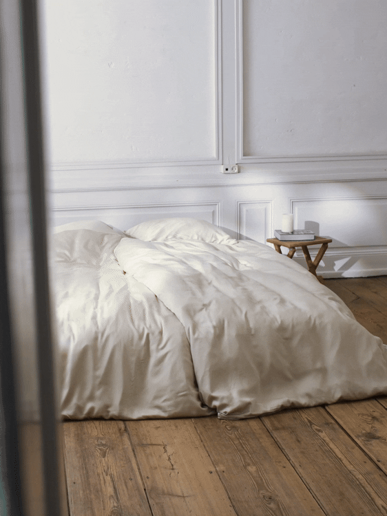 Enkelt bambussengetøj sand - Nordic Weaving