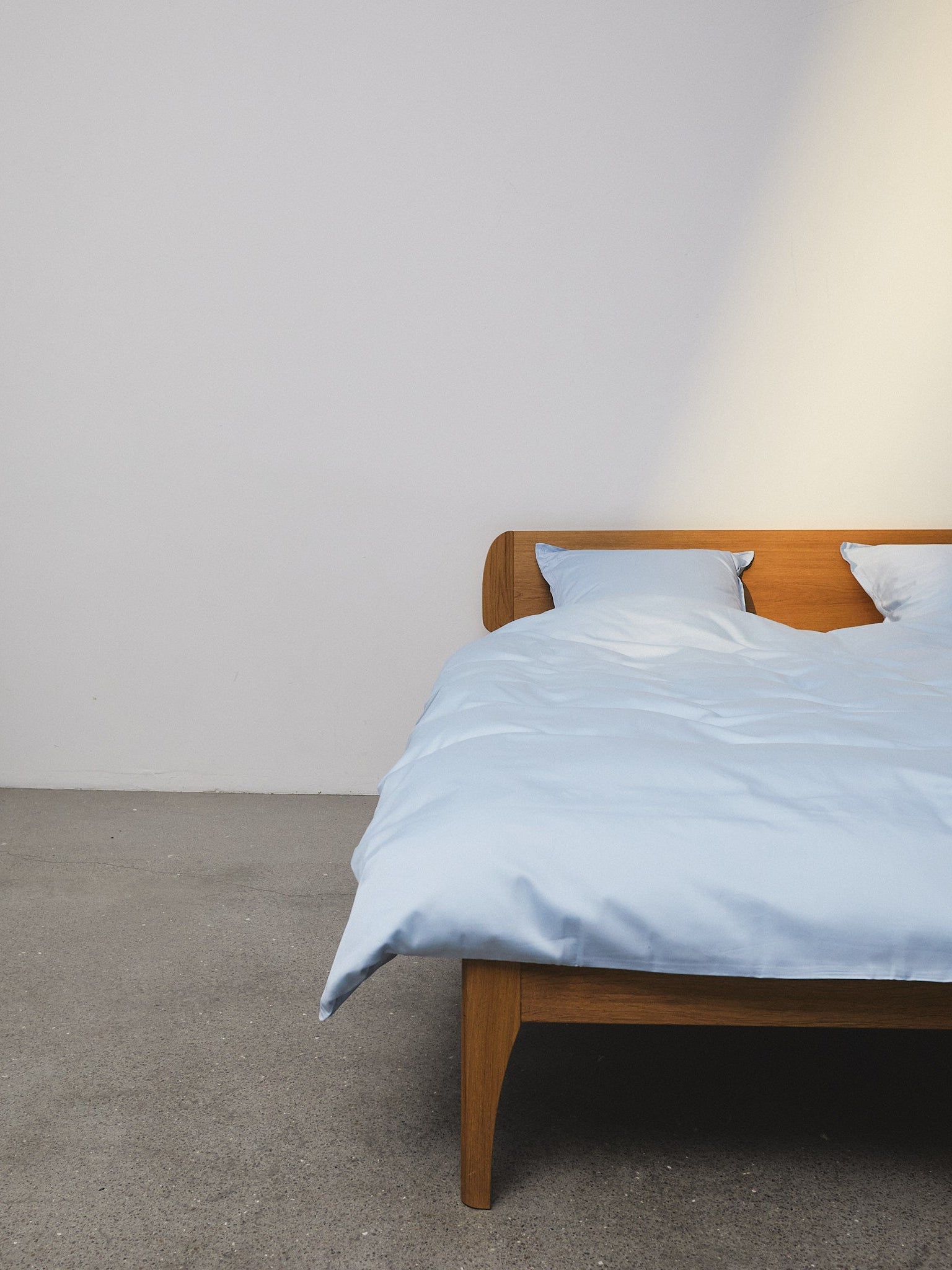 Enkelt sengetøj Egyptisk bomuld lys blå - Nordic Weaving