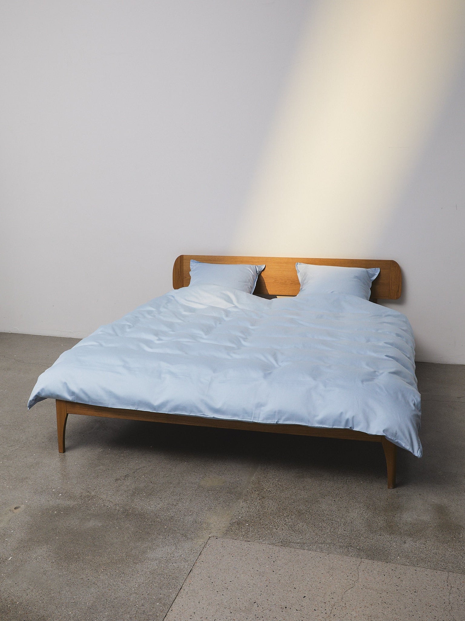 Enkelt sengetøj Egyptisk bomuld lys blå - Nordic Weaving