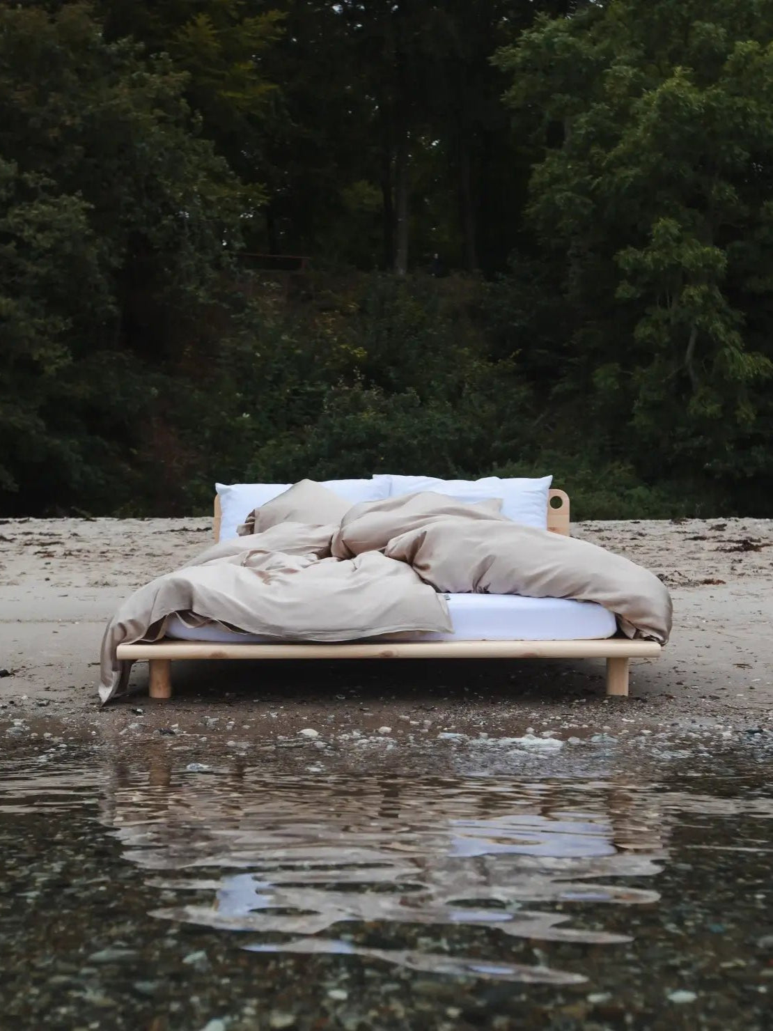 Enkelt silkesengetøj Mocca - Nordic Weaving