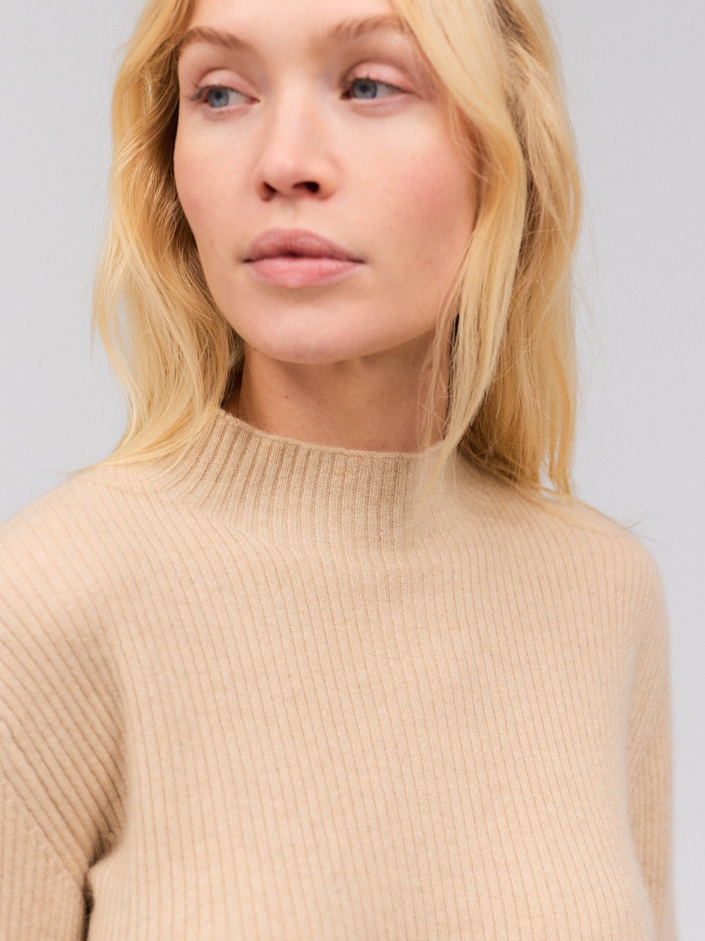 Esther cashmere bluse beige - Nordic Weaving