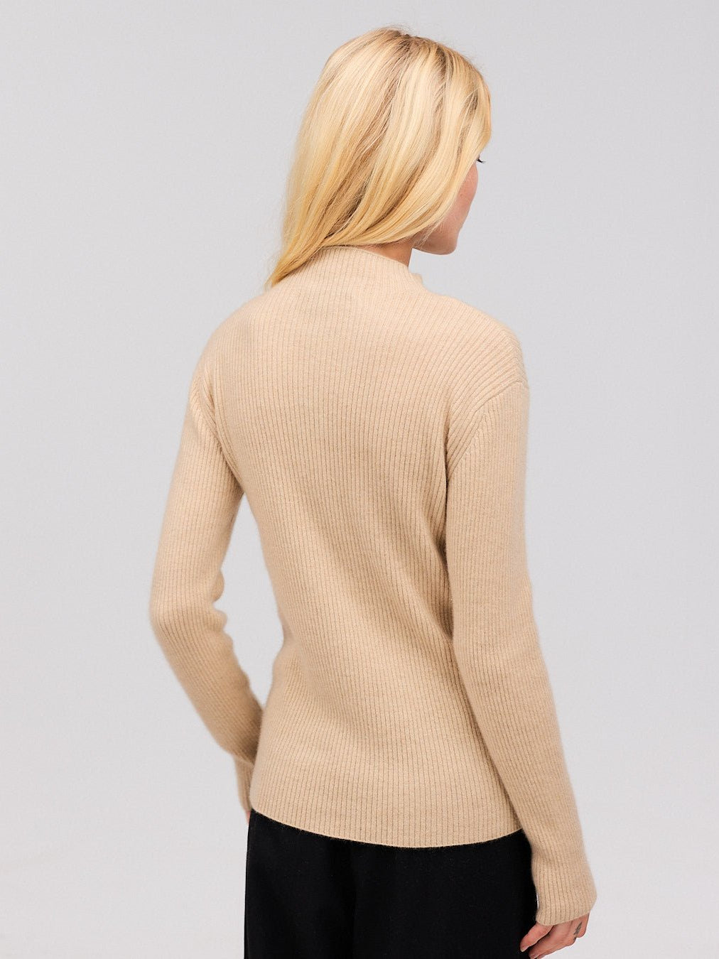 Esther cashmere bluse beige - Nordic Weaving