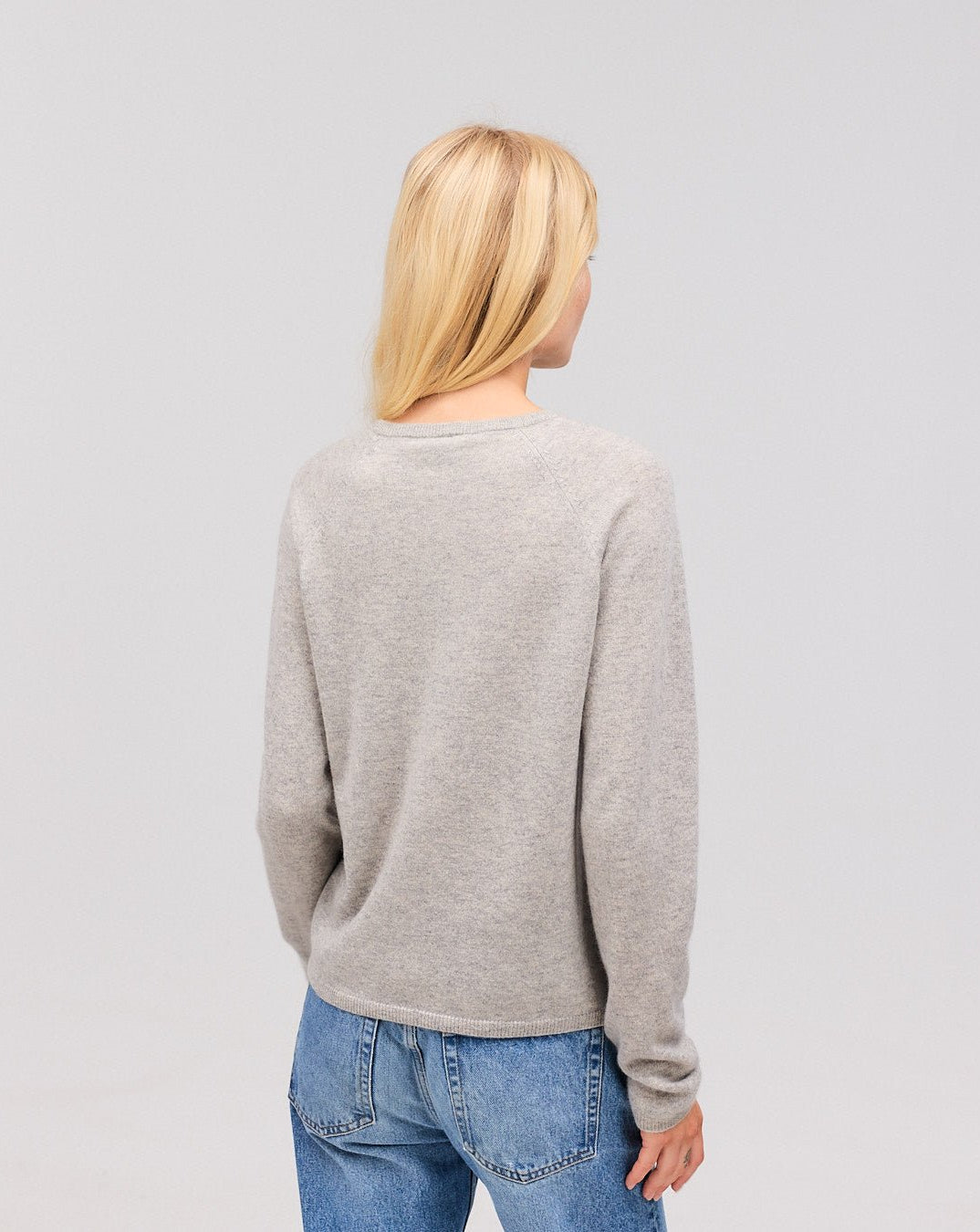 GISLA cashmere cardigan lys grå - Nordic Weaving