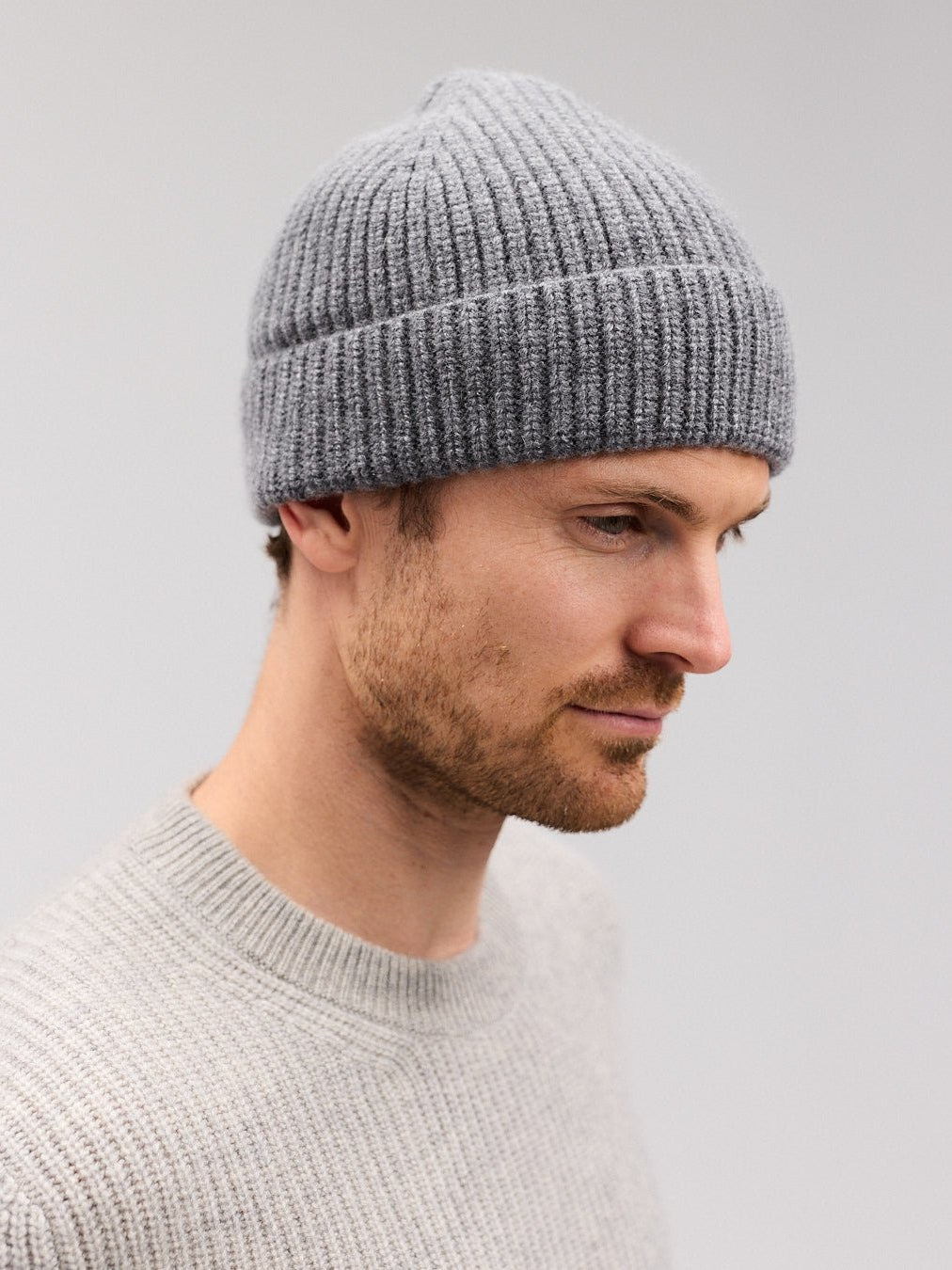 HELGI beanie cashmere hue grå - Nordic Weaving