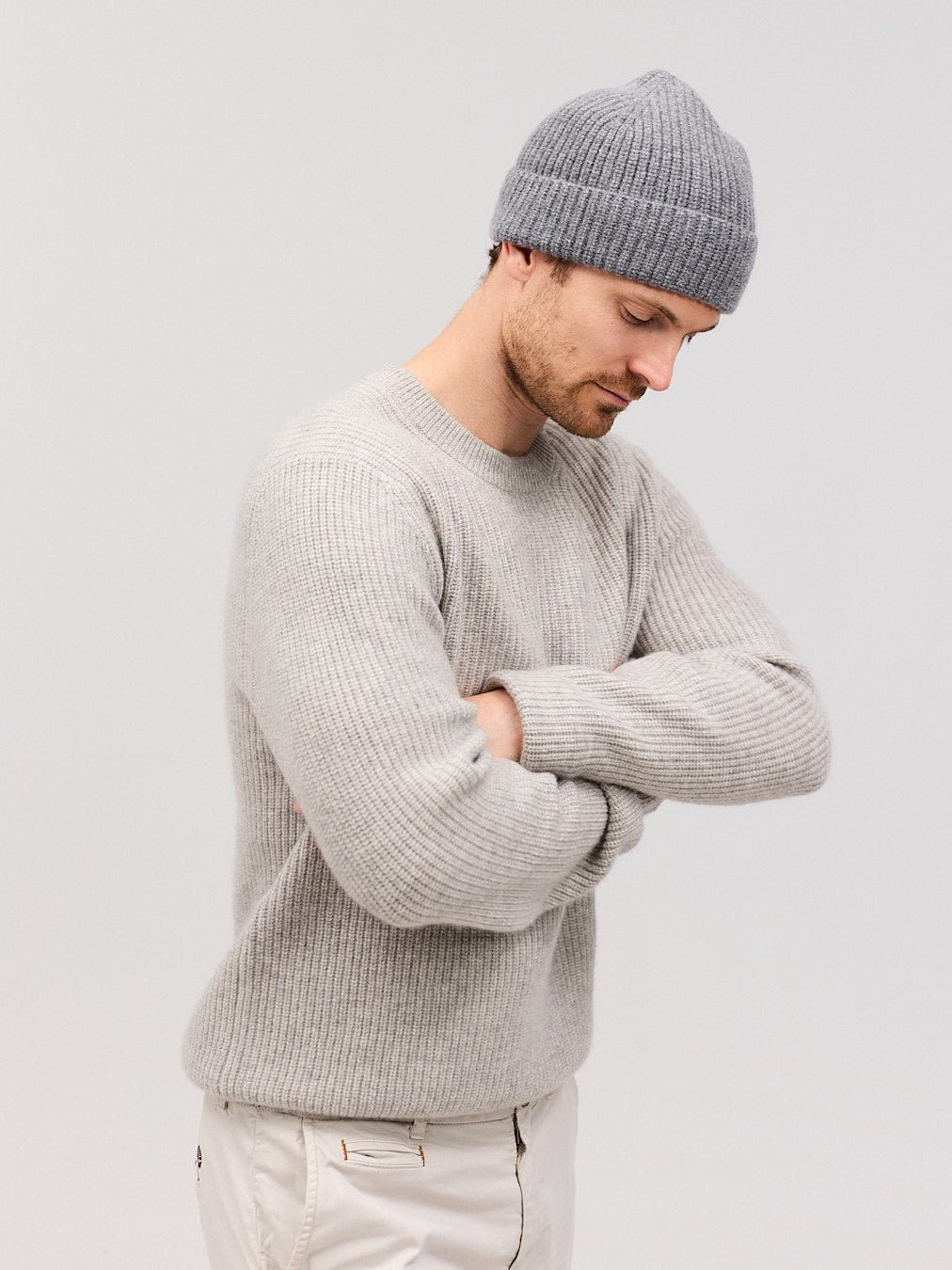 HELGI beanie cashmere hue grå - Nordic Weaving