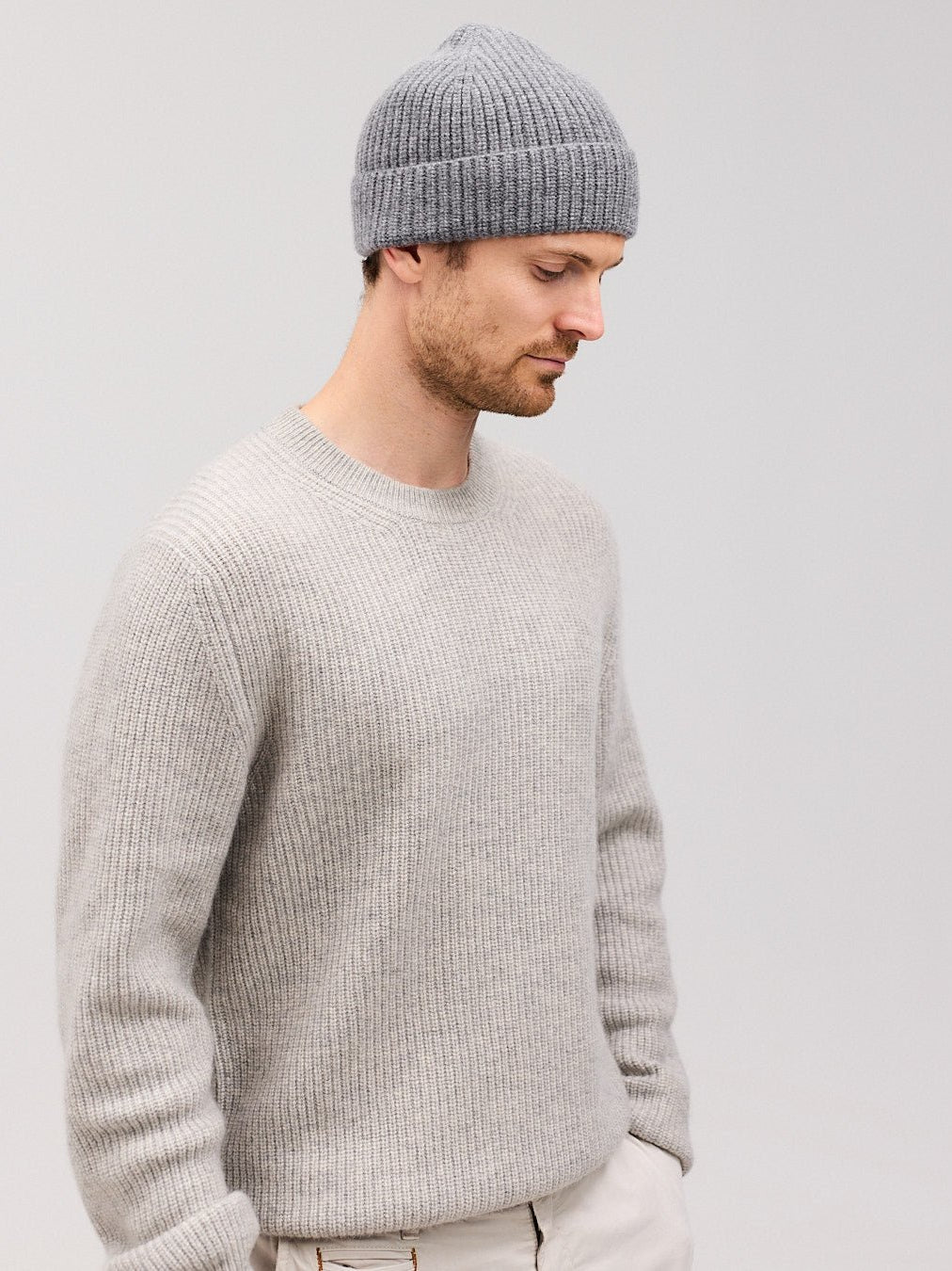 HELGI beanie cashmere hue grå - Nordic Weaving