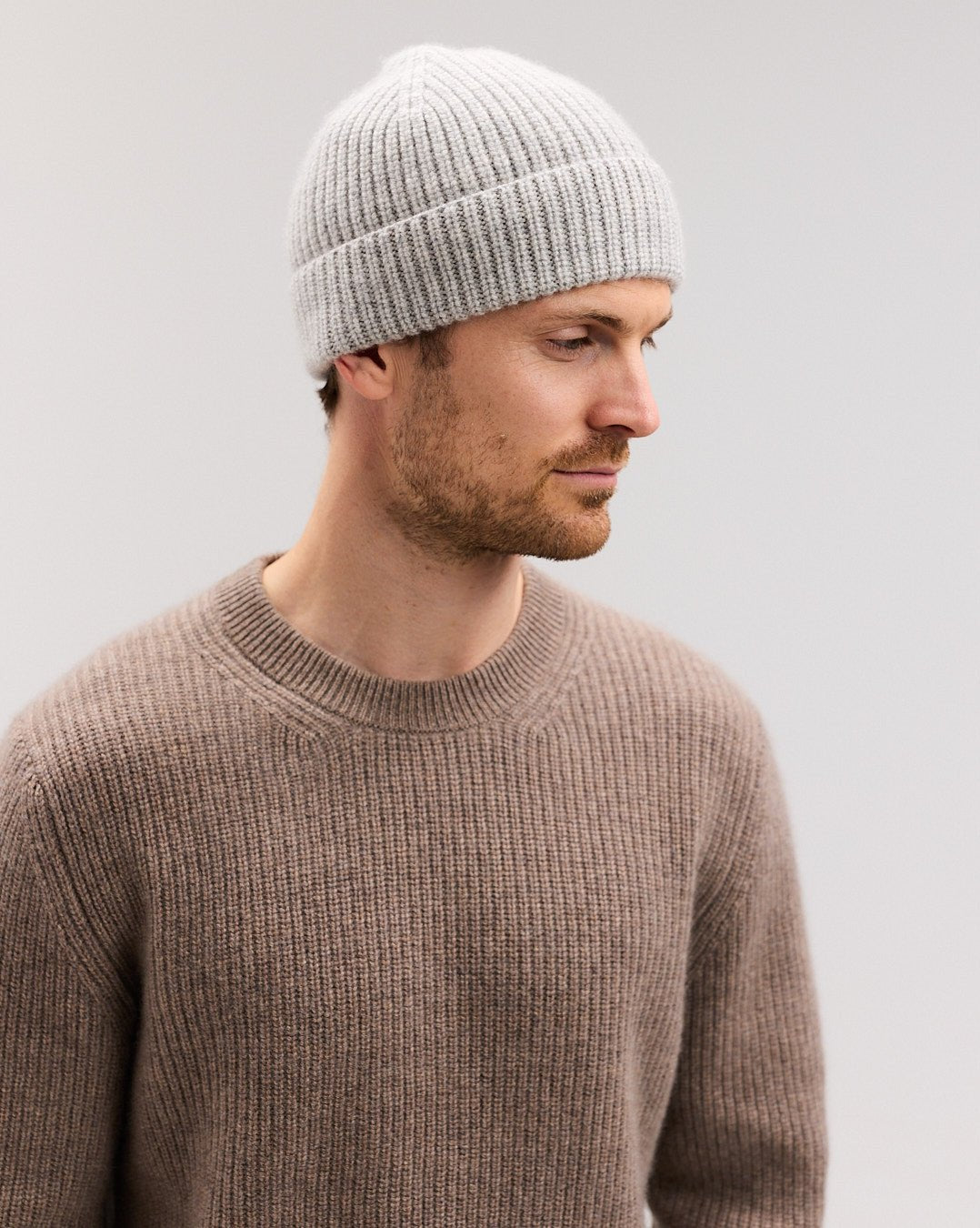HELGI beanie cashmere hue lys grå - Nordic Weaving