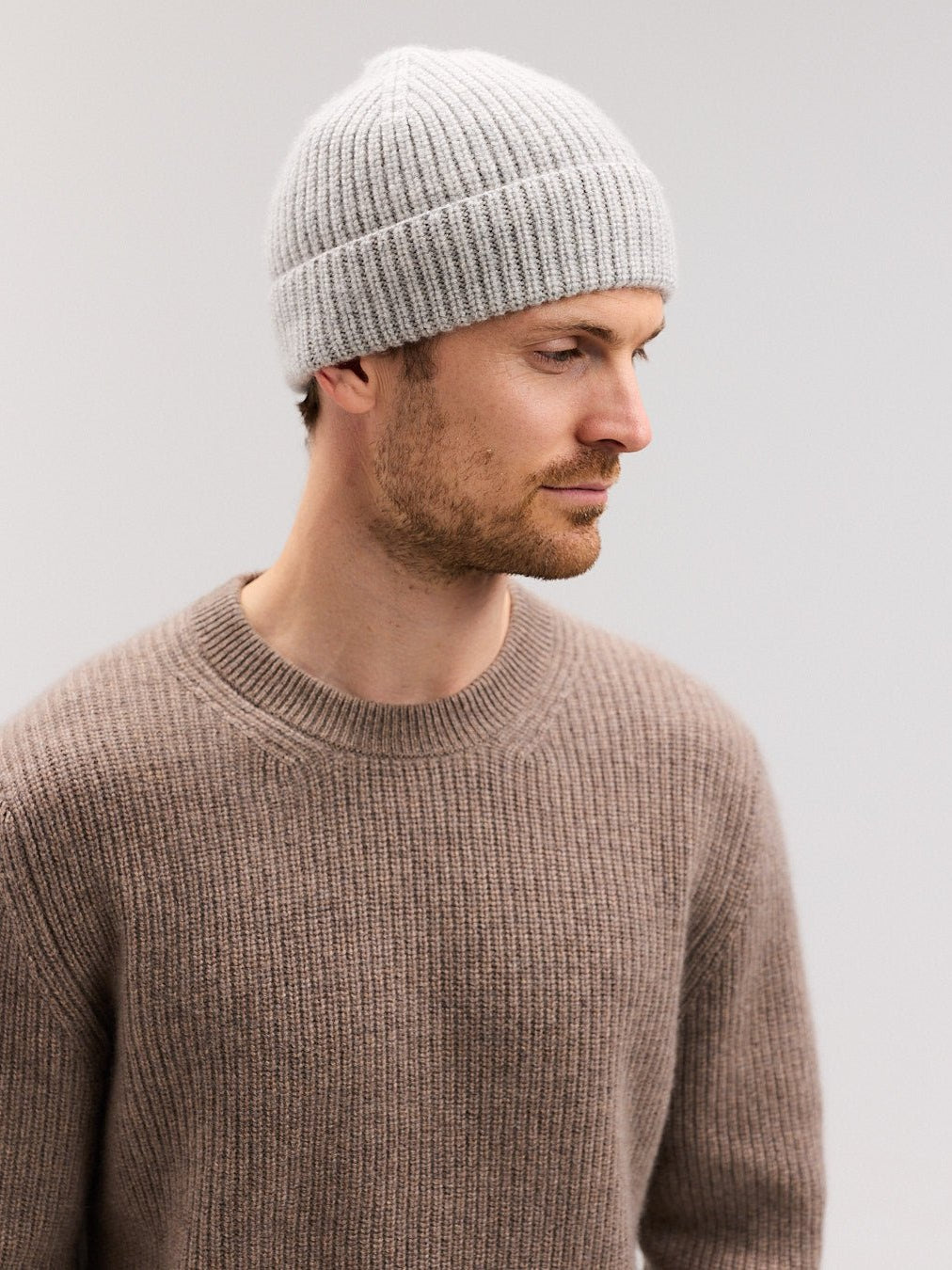 HELGI beanie cashmere hue lys grå - Nordic Weaving