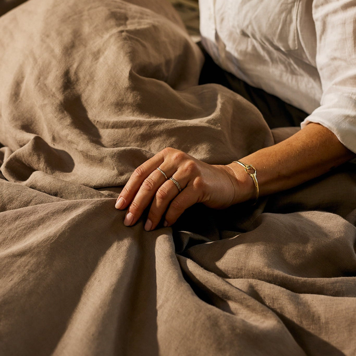 Hørsengetøj taupe - Nordic Weaving
