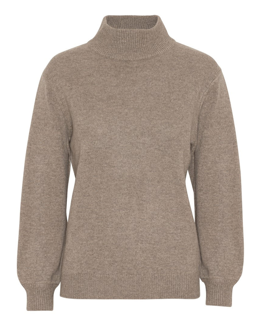 Leonora cashmere high neck Brown - Nordic Weaving