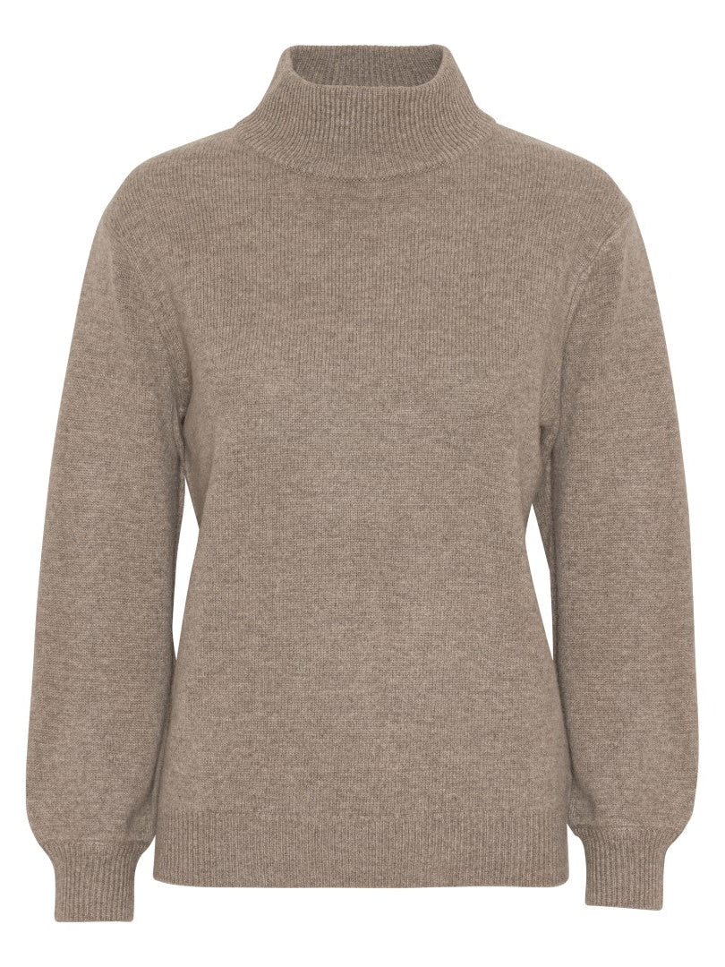 Leonora cashmere high neck Brown - Nordic Weaving