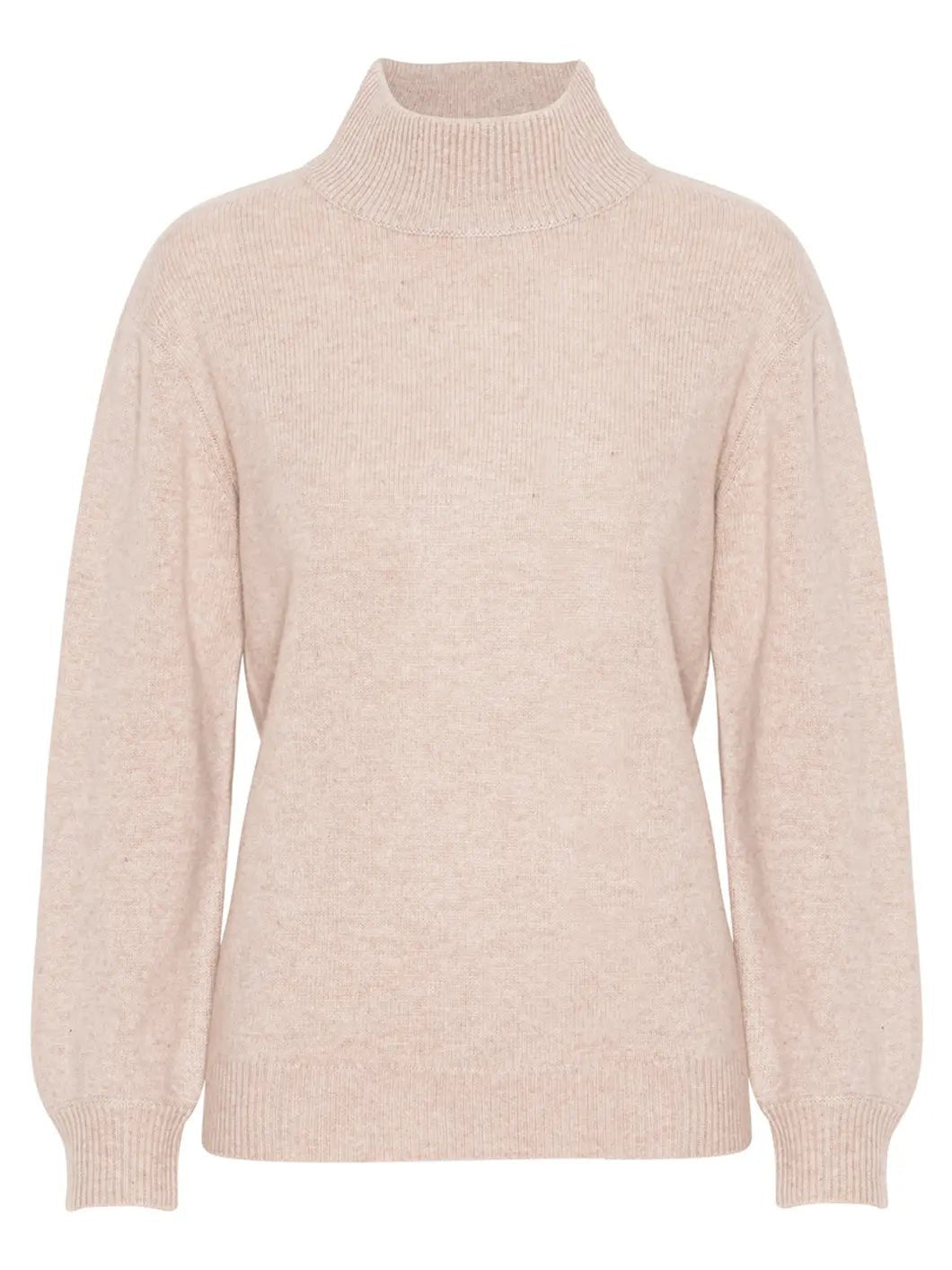Leonora cashmere high neck Dusty Nude - Nordic Weaving