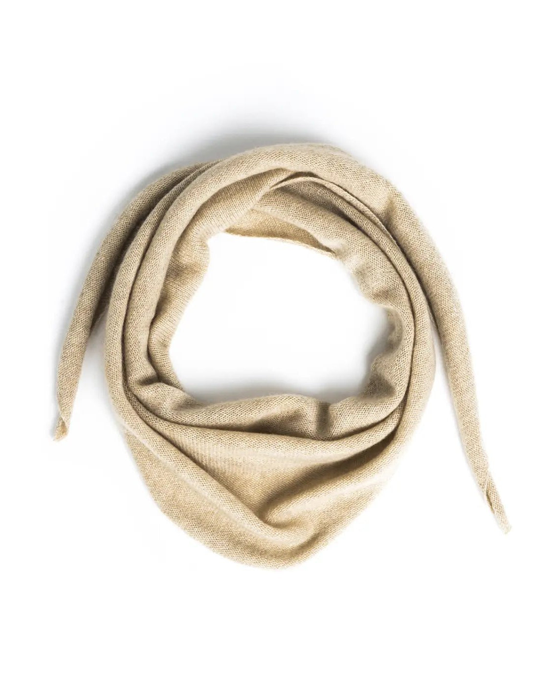 Lille trekantet tørklæde beige - Nordic Weaving