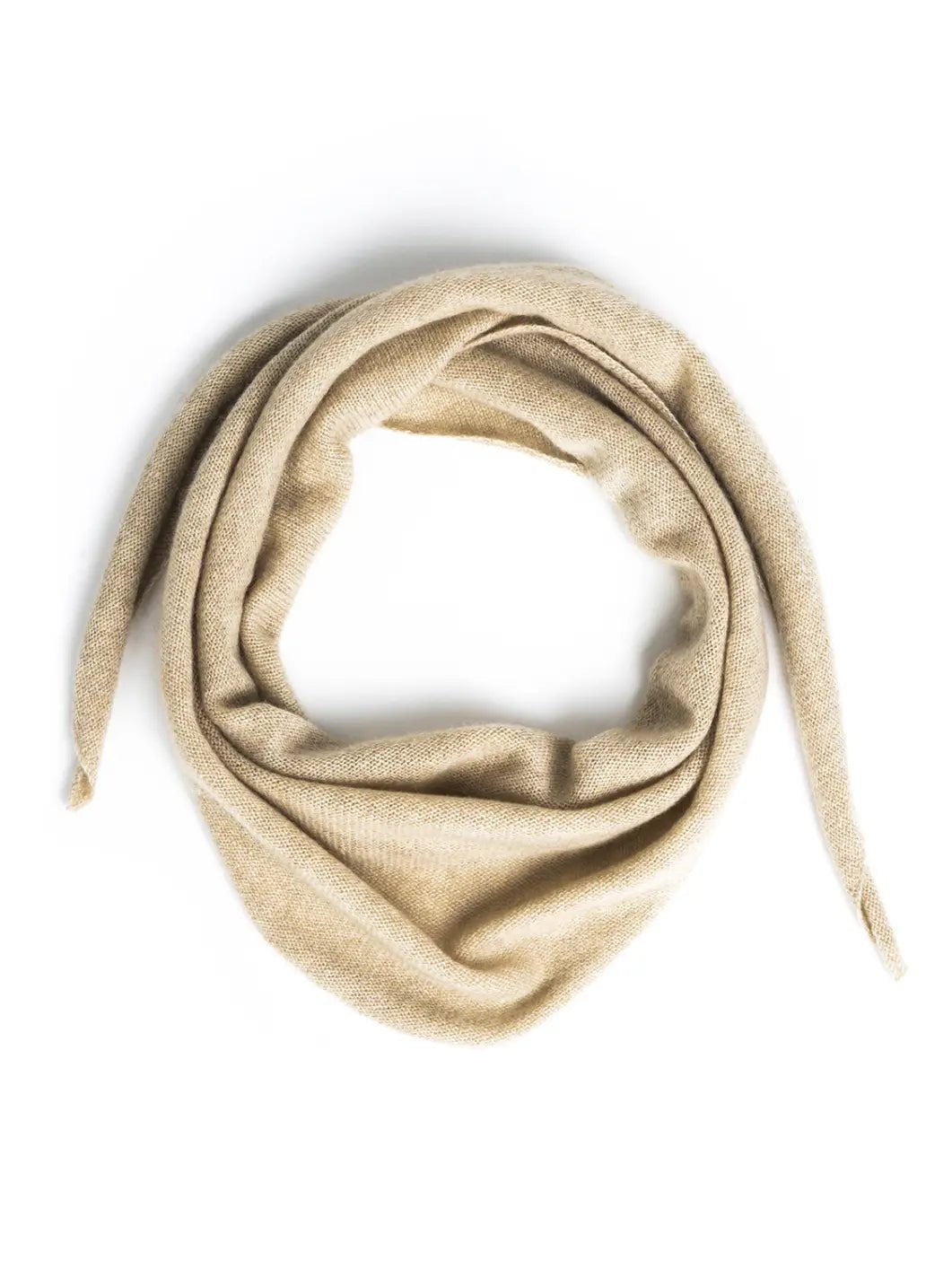 Lille trekantet tørklæde beige - Nordic Weaving