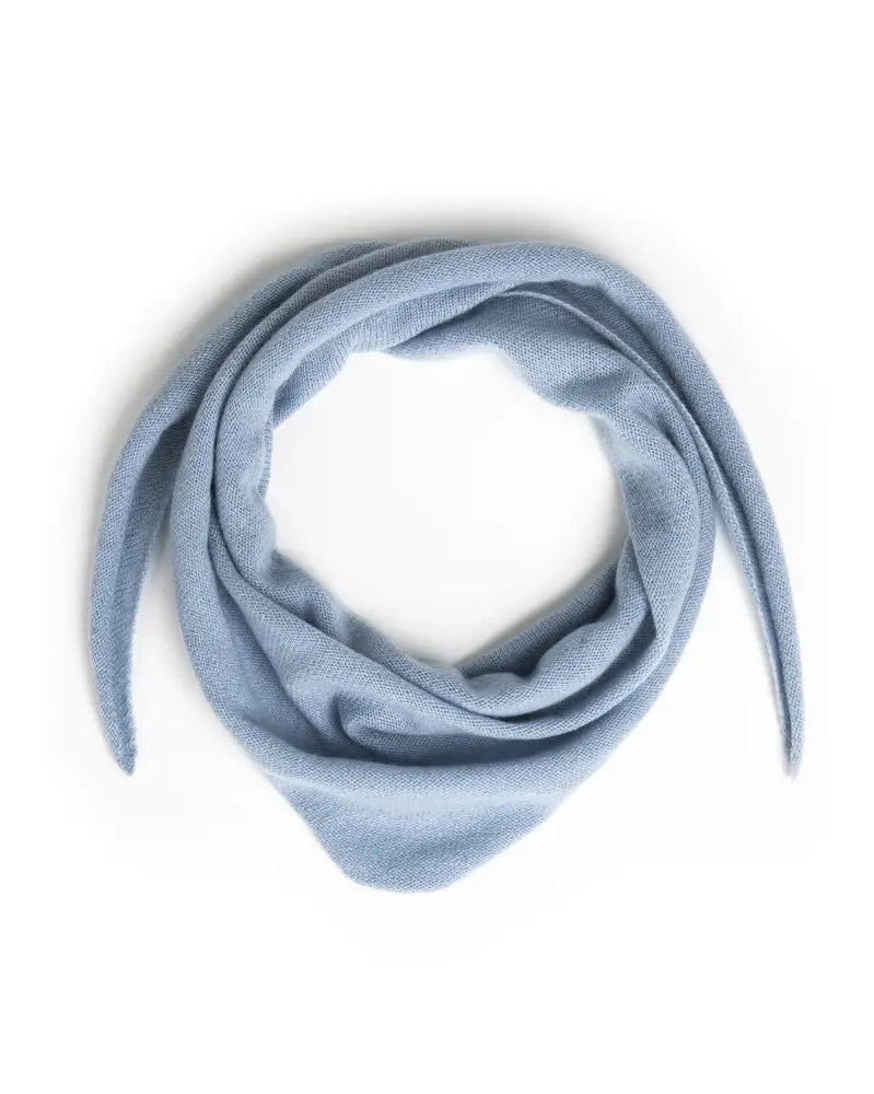 Lille trekantet tørklæde Lys blå - Nordic Weaving