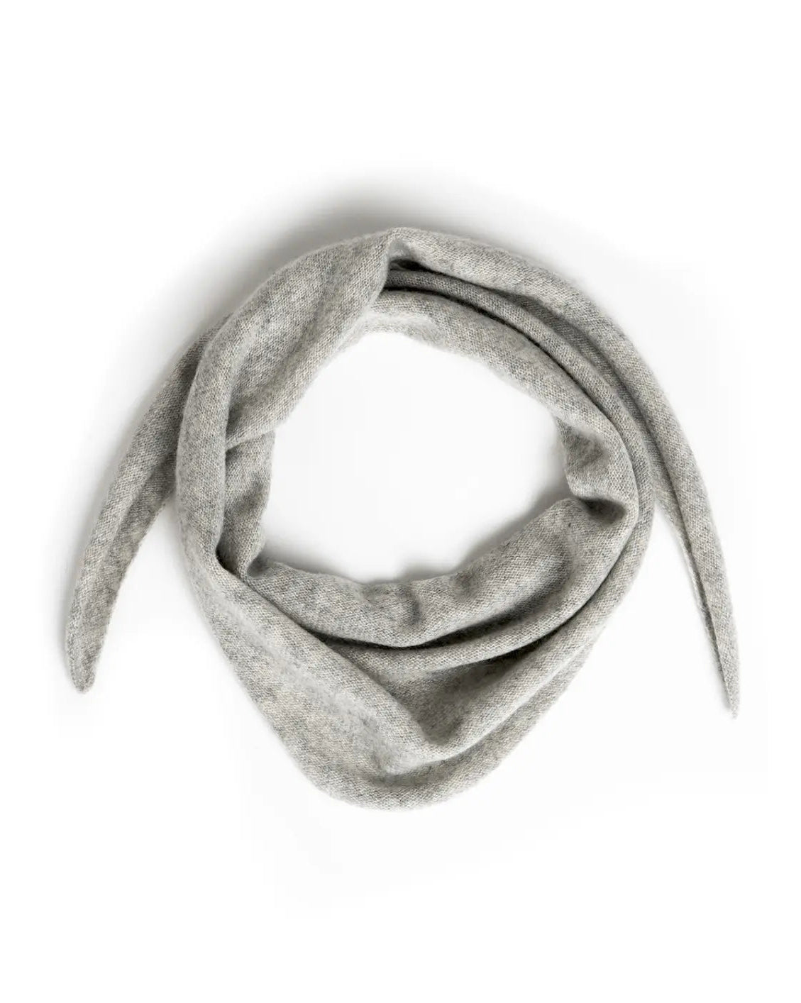 Lille trekantet tørklæde lys grå - Nordic Weaving