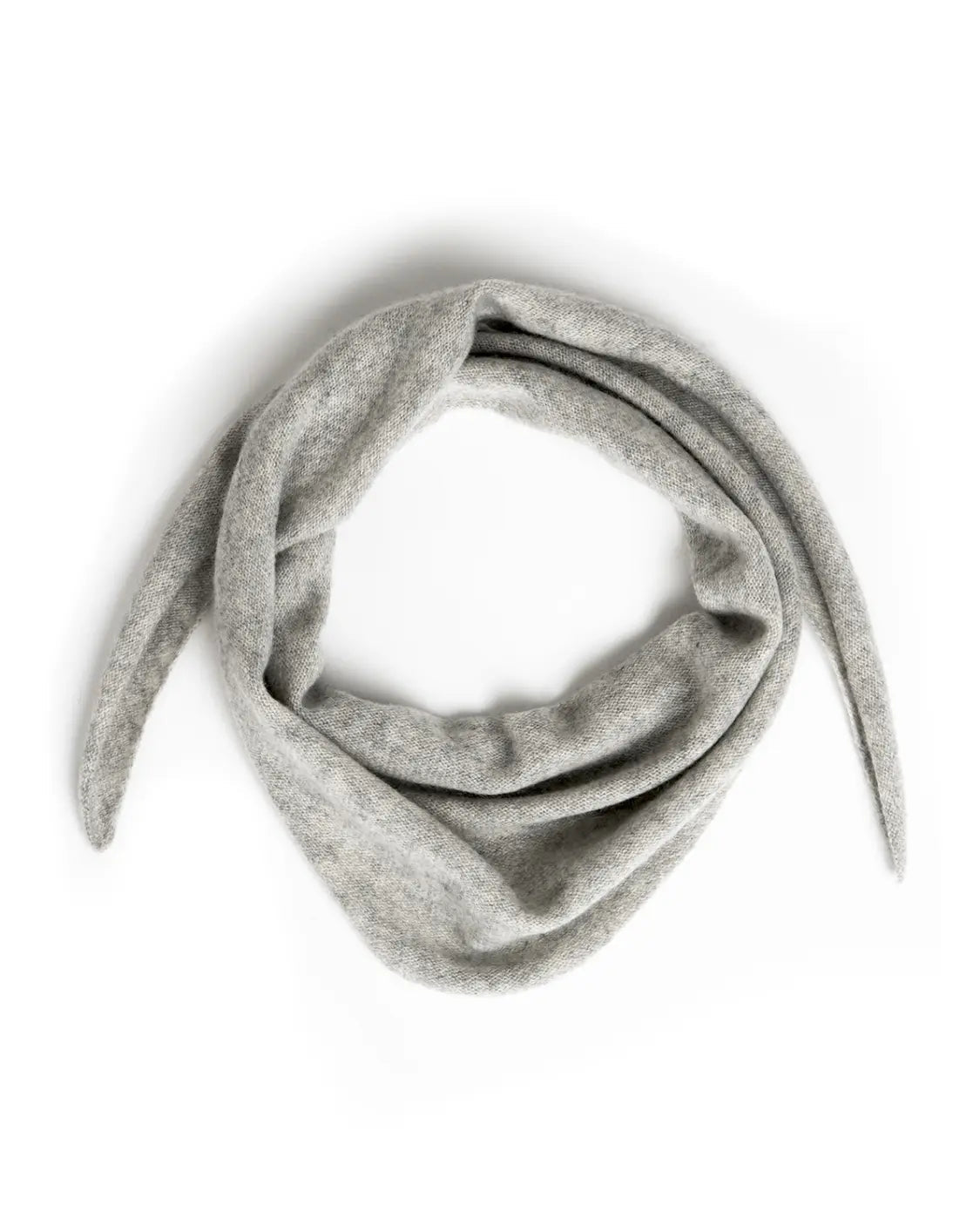 Lille trekantet tørklæde lys grå - Nordic Weaving
