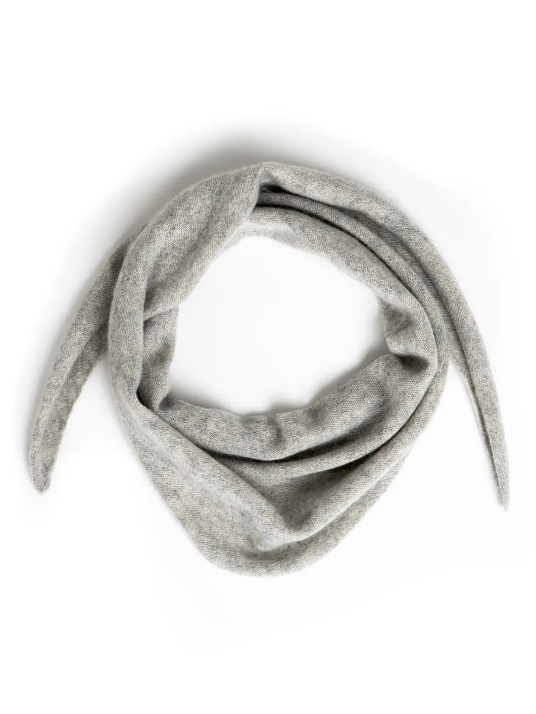 Lille trekantet tørklæde lys grå - Nordic Weaving