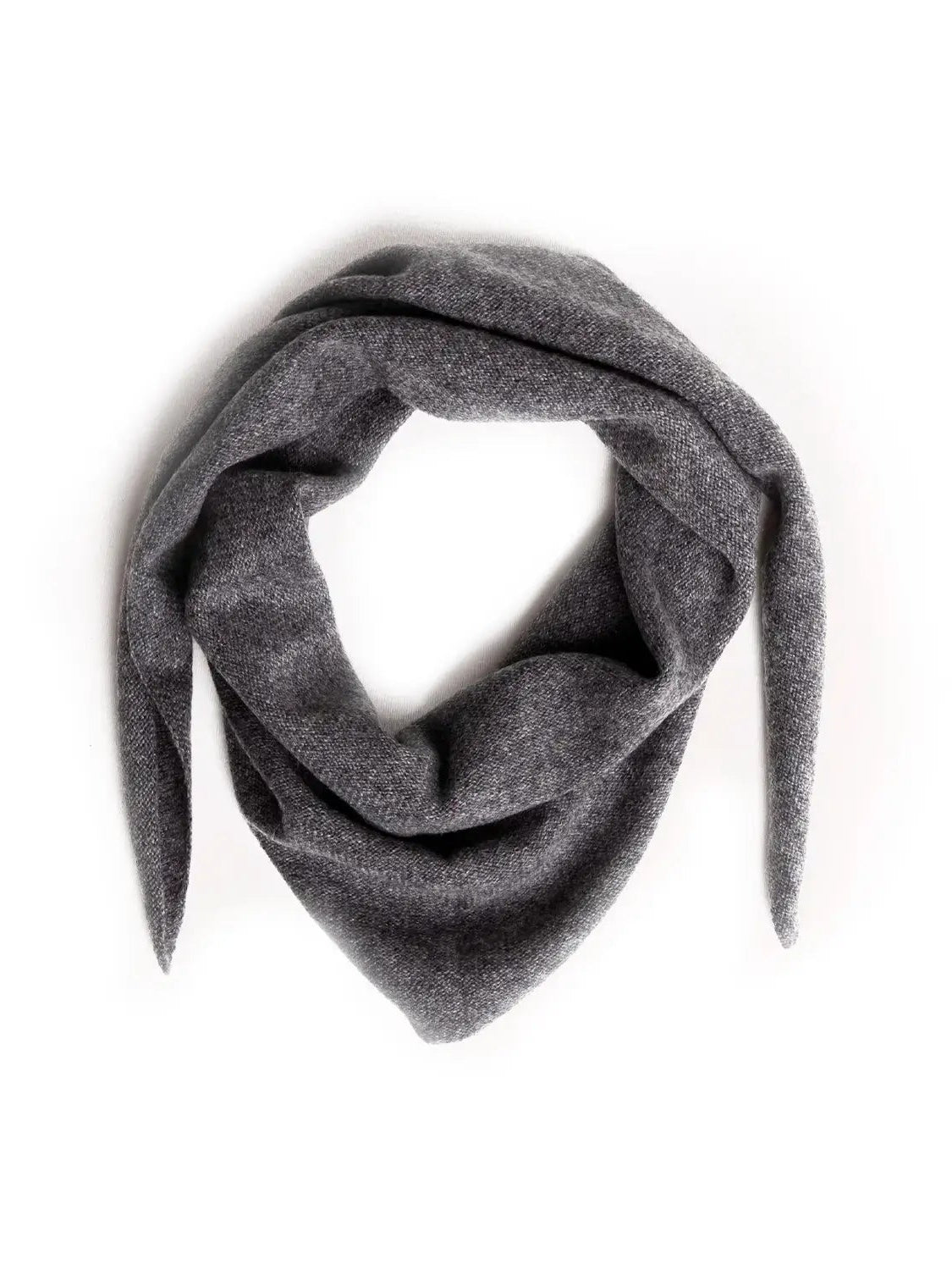 Lille trekantet tørklæde mørk grå - Nordic Weaving