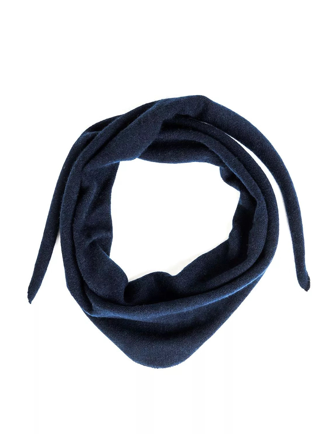 Lille trekantet tørklæde navy blå - Nordic Weaving