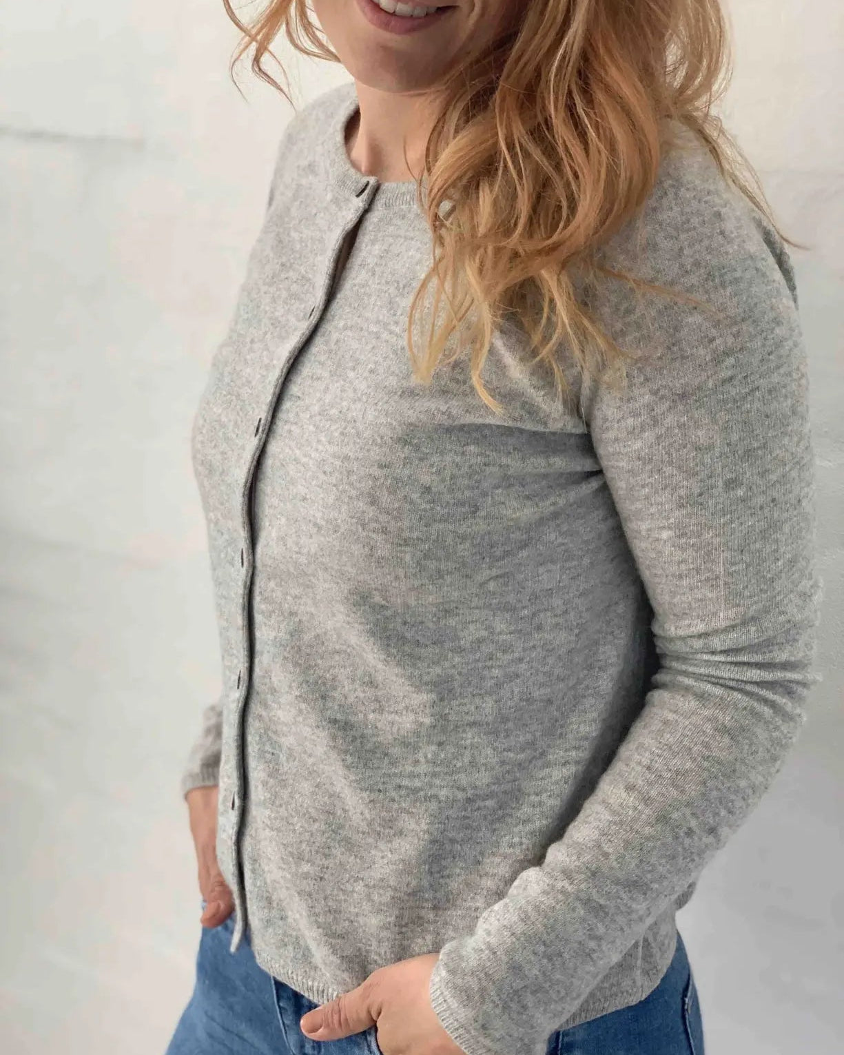 Oprydning - Cashmere cardigan grå - Nordic Weaving