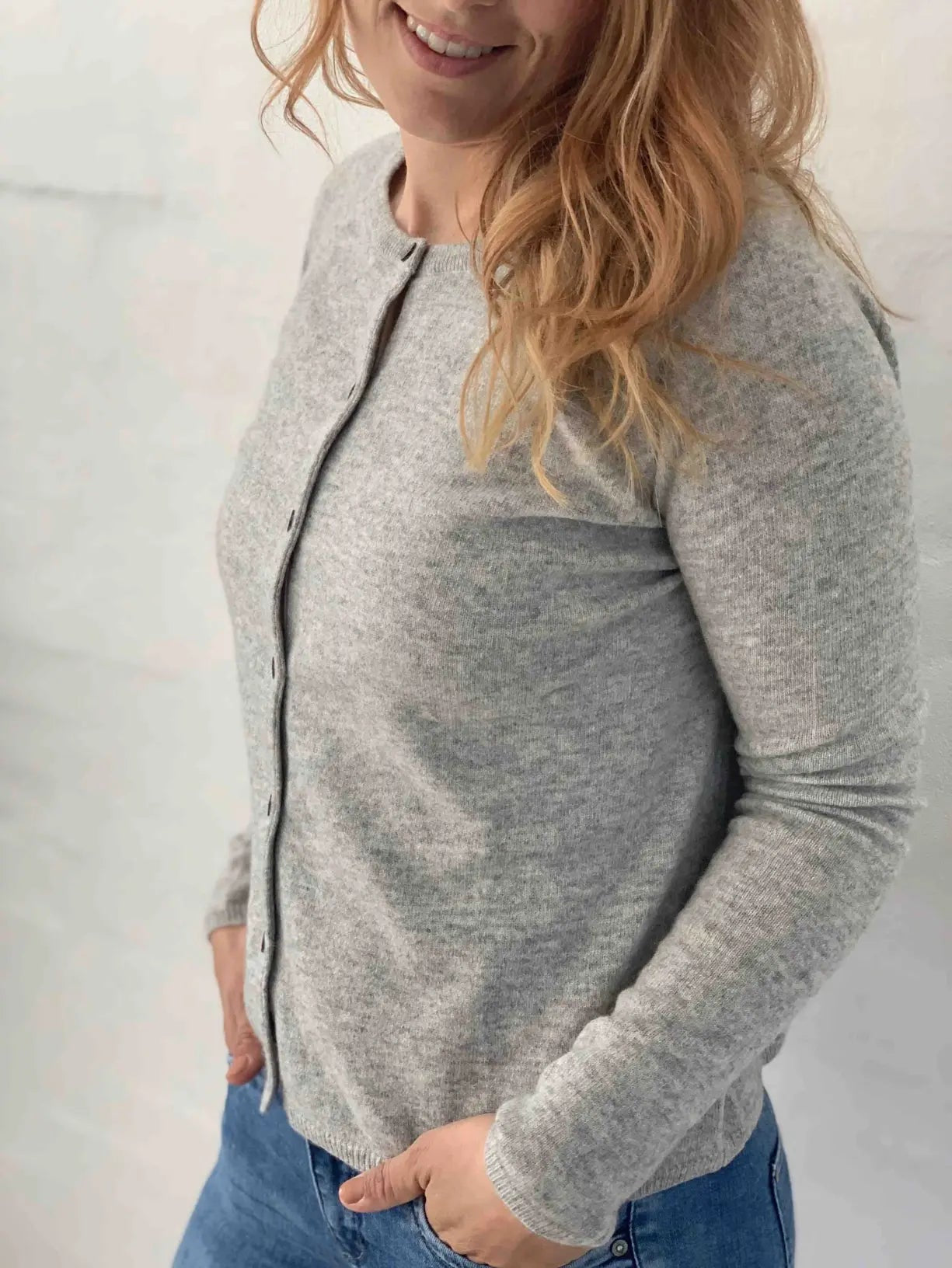 Oprydning - Cashmere cardigan grå - Nordic Weaving