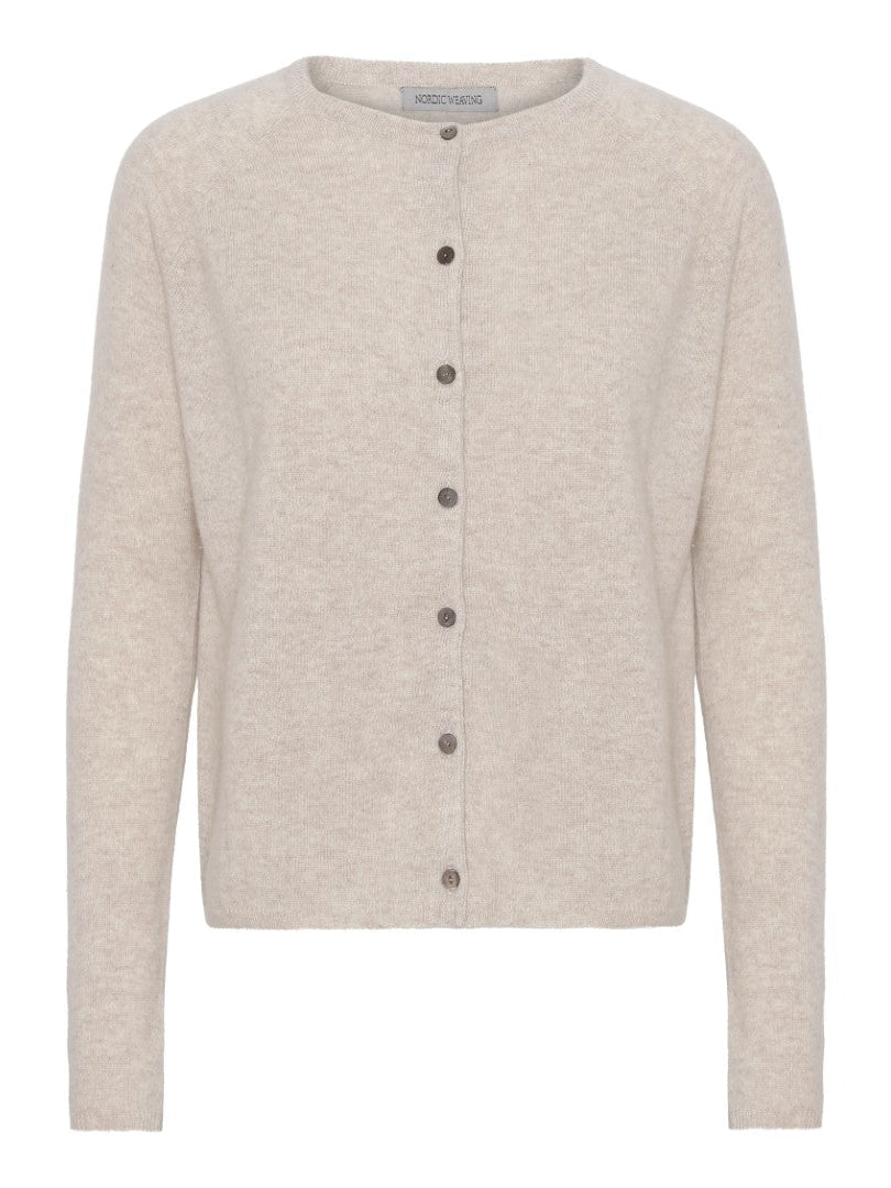 oprydning - Cashmere cardigan sand - Nordic Weaving