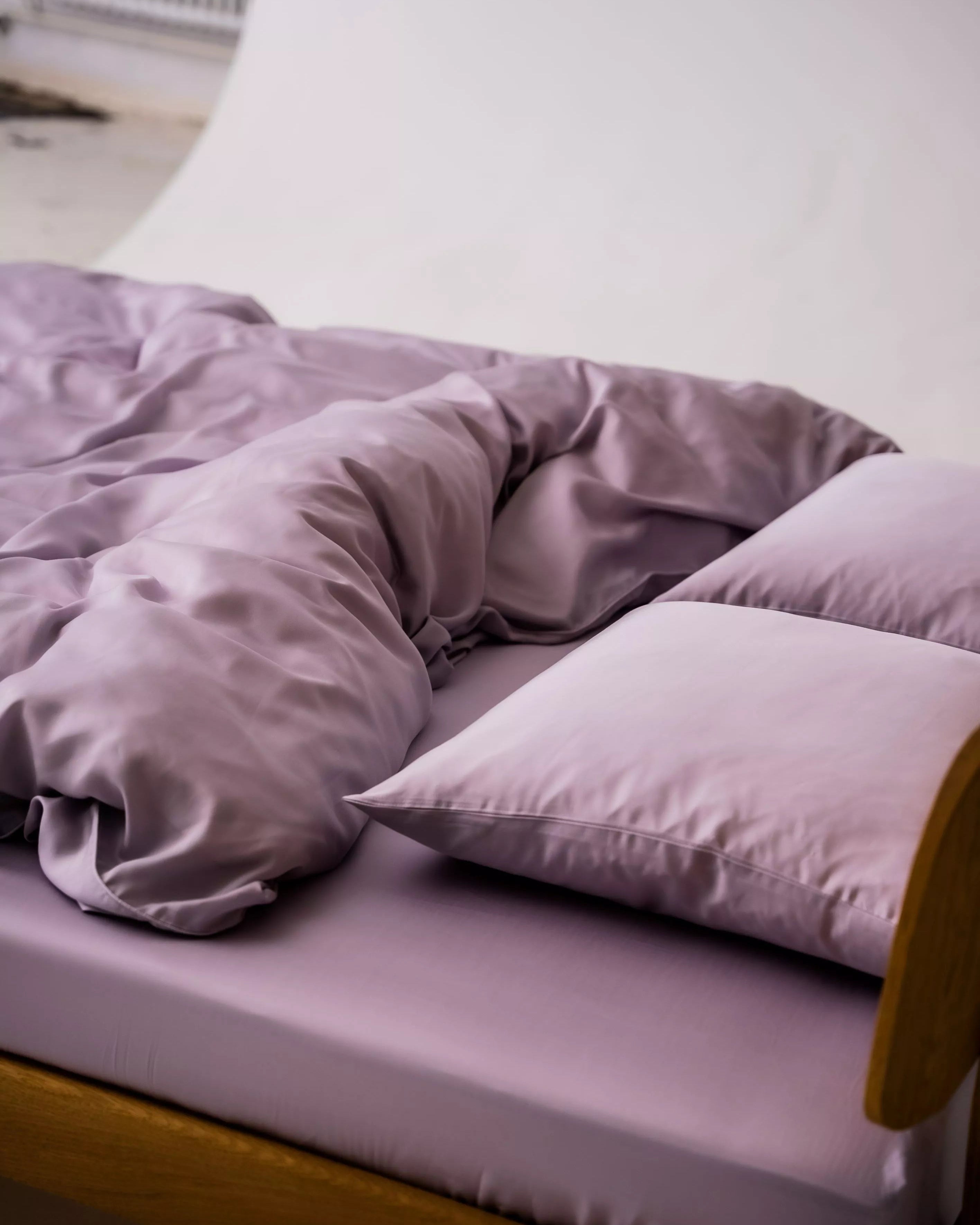 Oprydningsudsalg - Bambus kuvertlagen Lavendel 90x200x20cm - Nordic Weaving