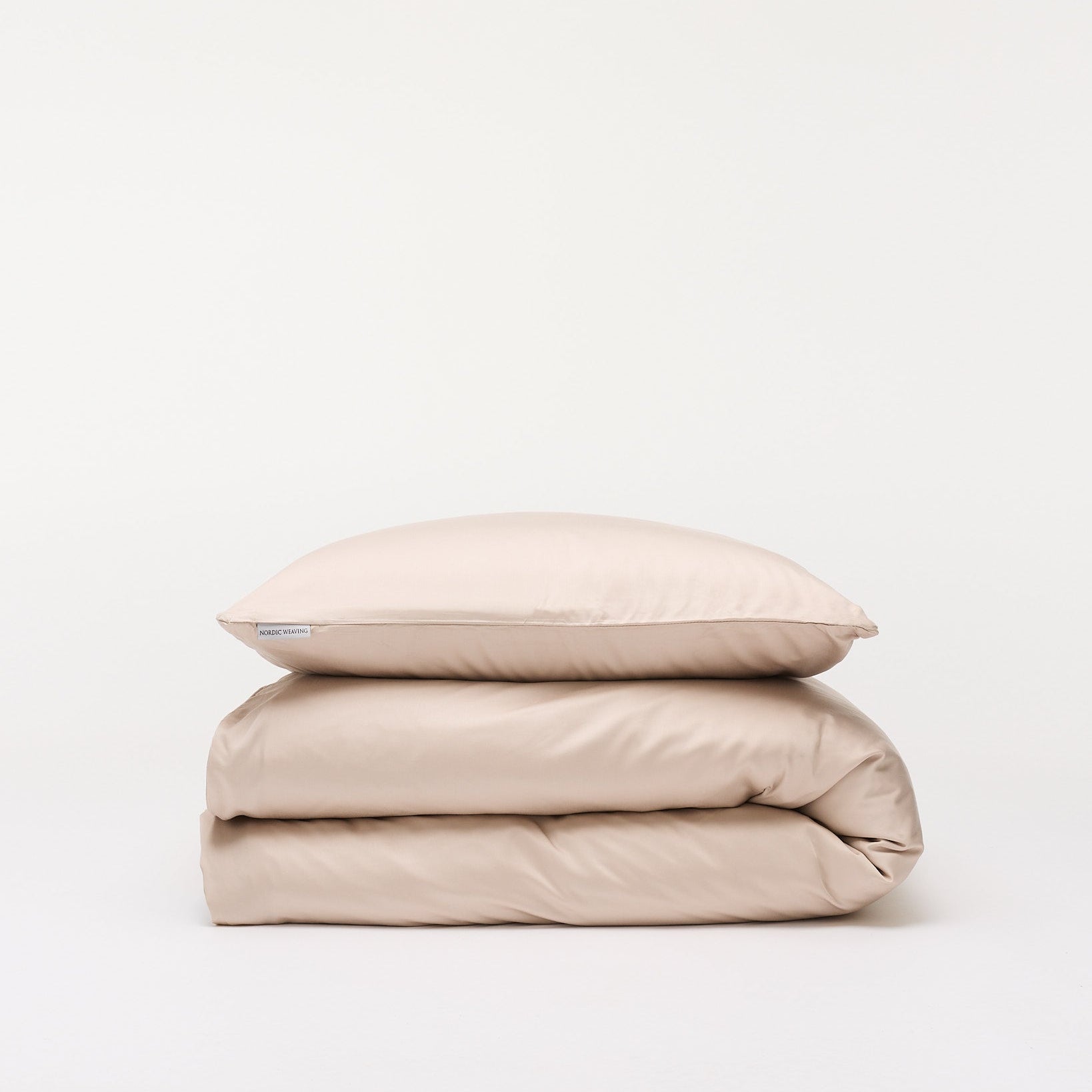 Oprydningsudsalg - Dobbelt bambussengetøj lys beige - Nordic Weaving