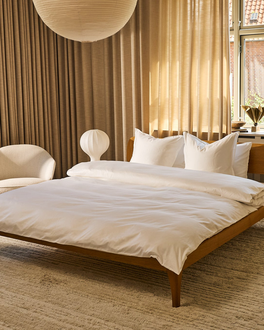 Pudebetræk Egyptisk bomuld Hvid - Nordic Weaving