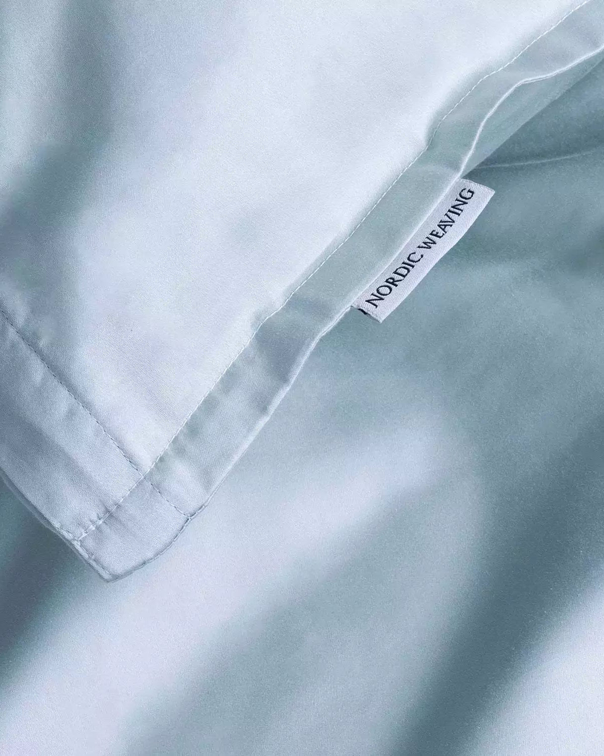 Pudebetræk Egyptisk bomuld lys blå - Nordic Weaving