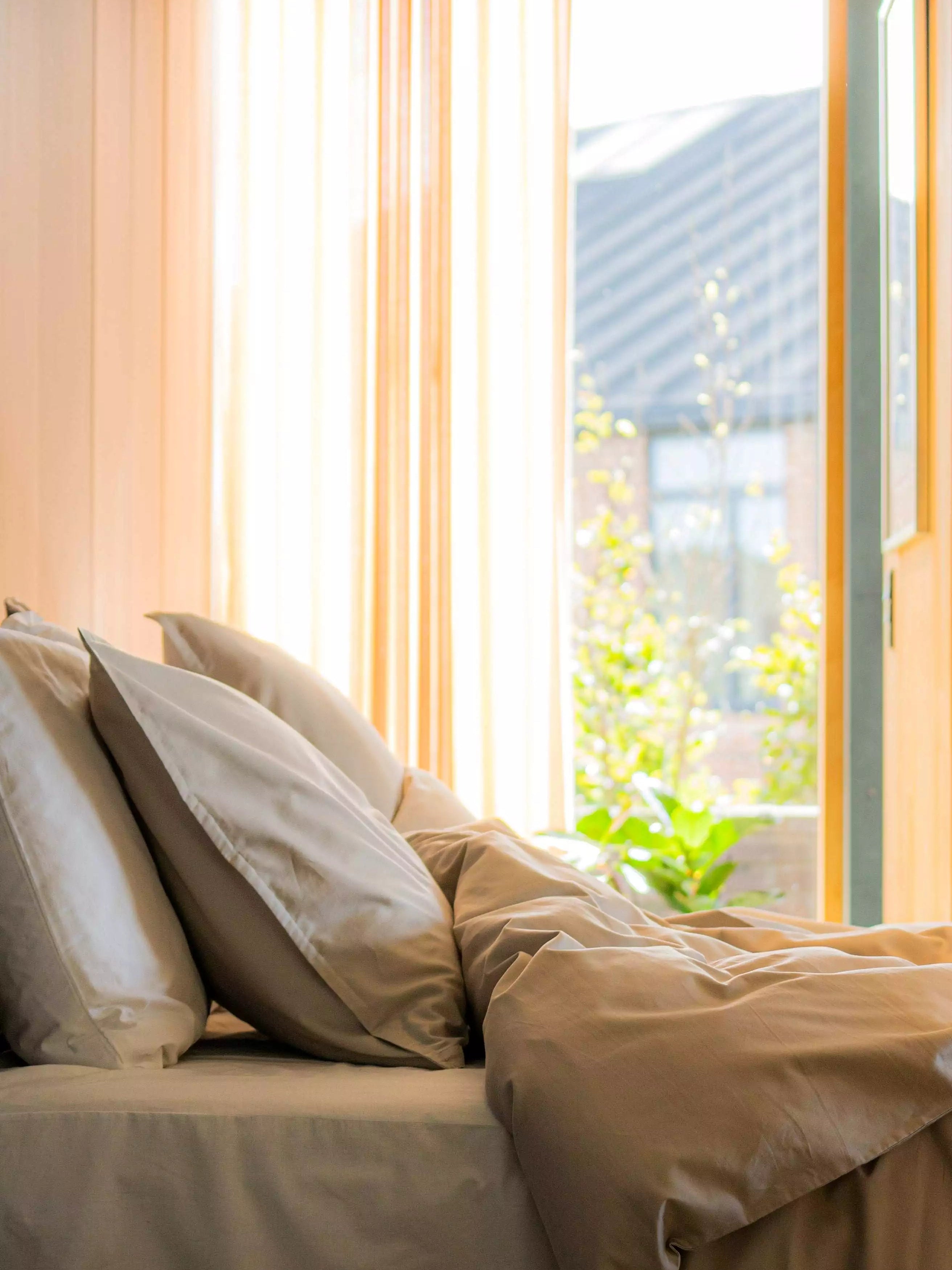 Pudebetræk Egyptisk bomuld sand/grå - Nordic Weaving