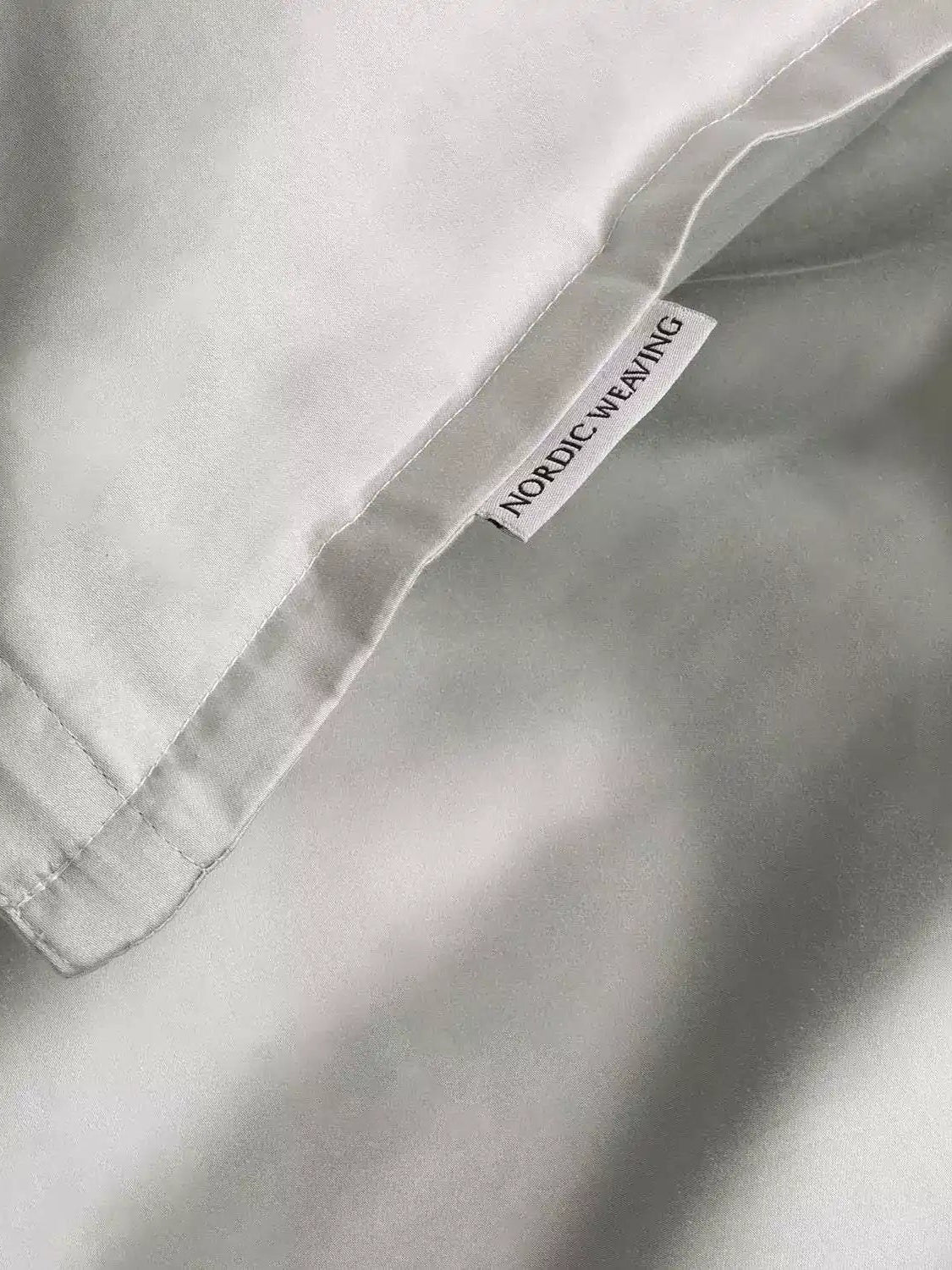 Pudebetræk Egyptisk bomuld sand/grå - Nordic Weaving