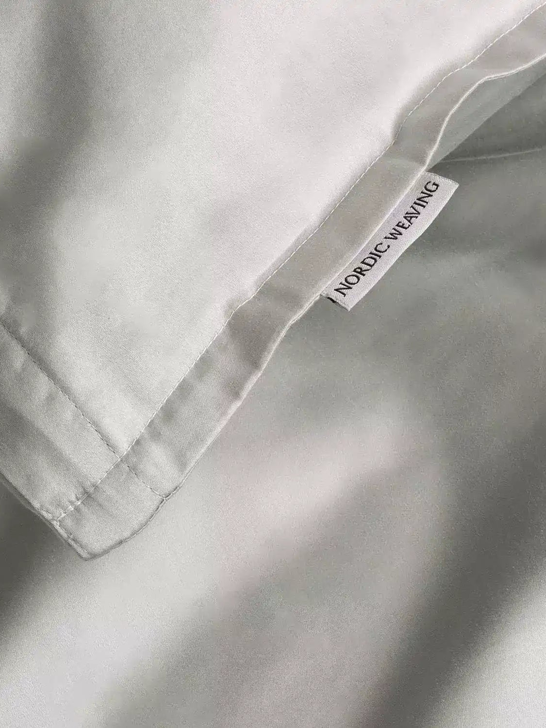 Pudebetræk Egyptisk bomuld sand/grå - Nordic Weaving