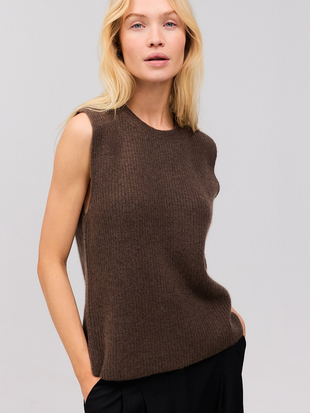 THORA cashmere vest buffalo - Nordic Weaving