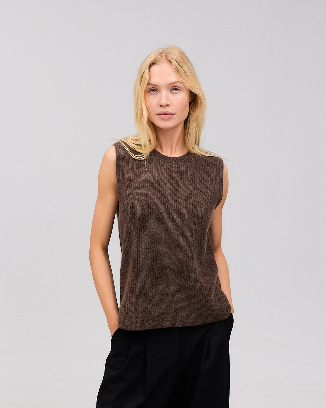 THORA cashmere vest buffalo - Nordic Weaving