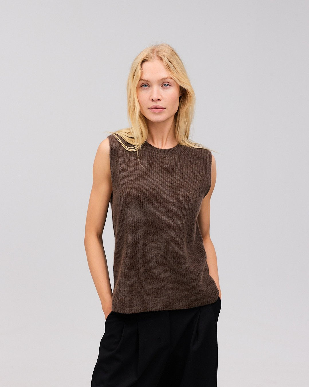 THORA cashmere vest buffalo - Nordic Weaving