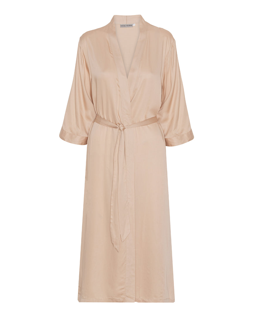 Bambus kimono i lys beige - Nordic Weaving