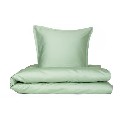 Produktbillede af enkelt sengetøj egyptisk bomuld douce grøn 