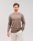 ASMUND bluse sand dark beige melange - Nordic Weaving