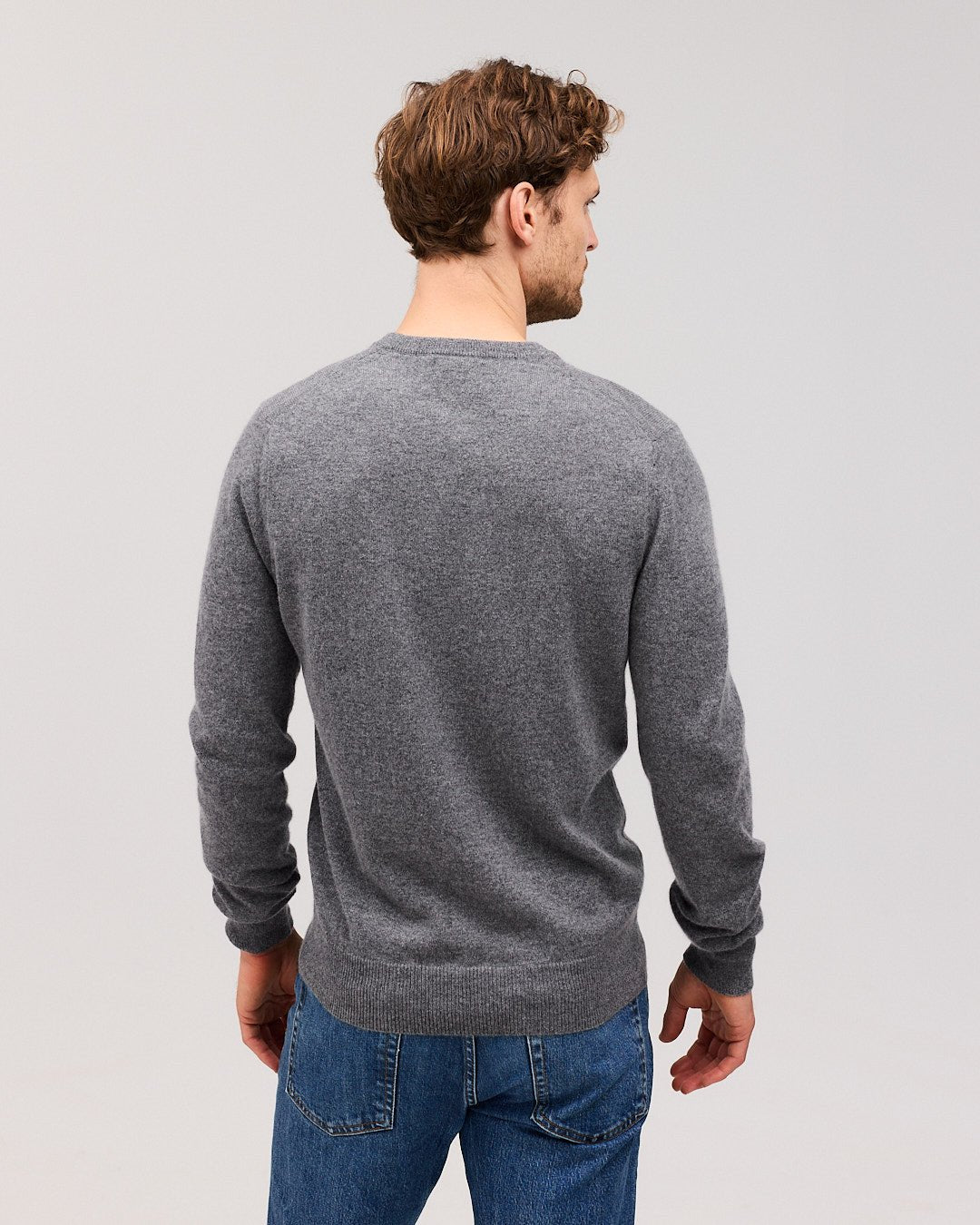 ASMUND crewneck bluse grå - Nordic Weaving