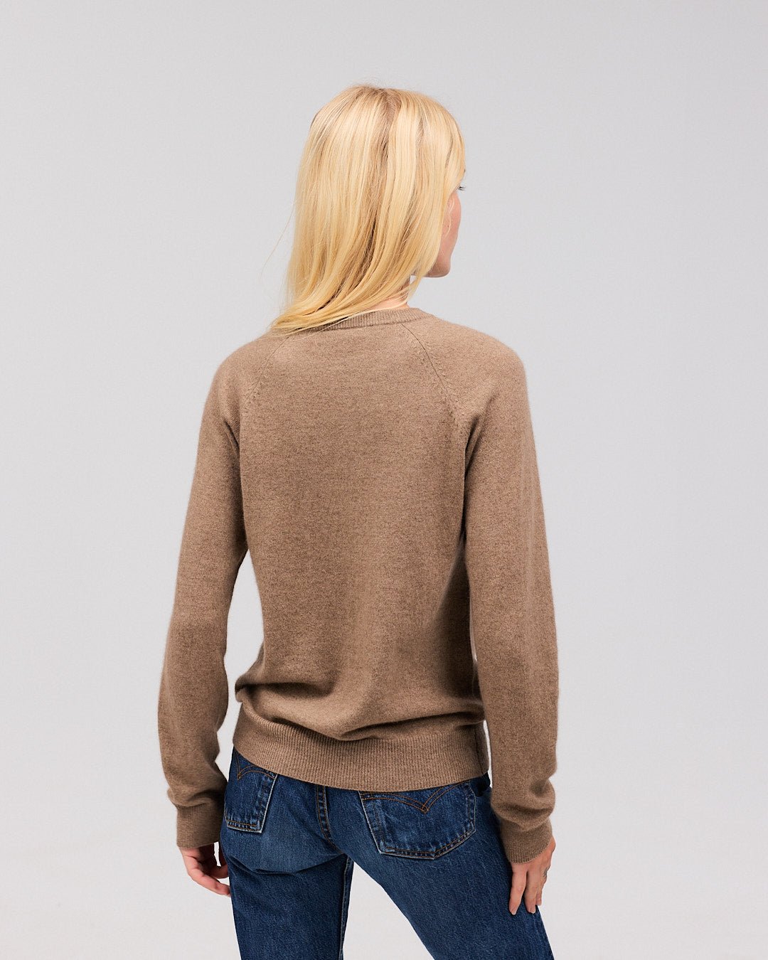 ASTRID cashmere crewneck brun - Nordic Weaving