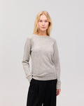 ASTRID cashmere round neck lys grå - Nordic Weaving