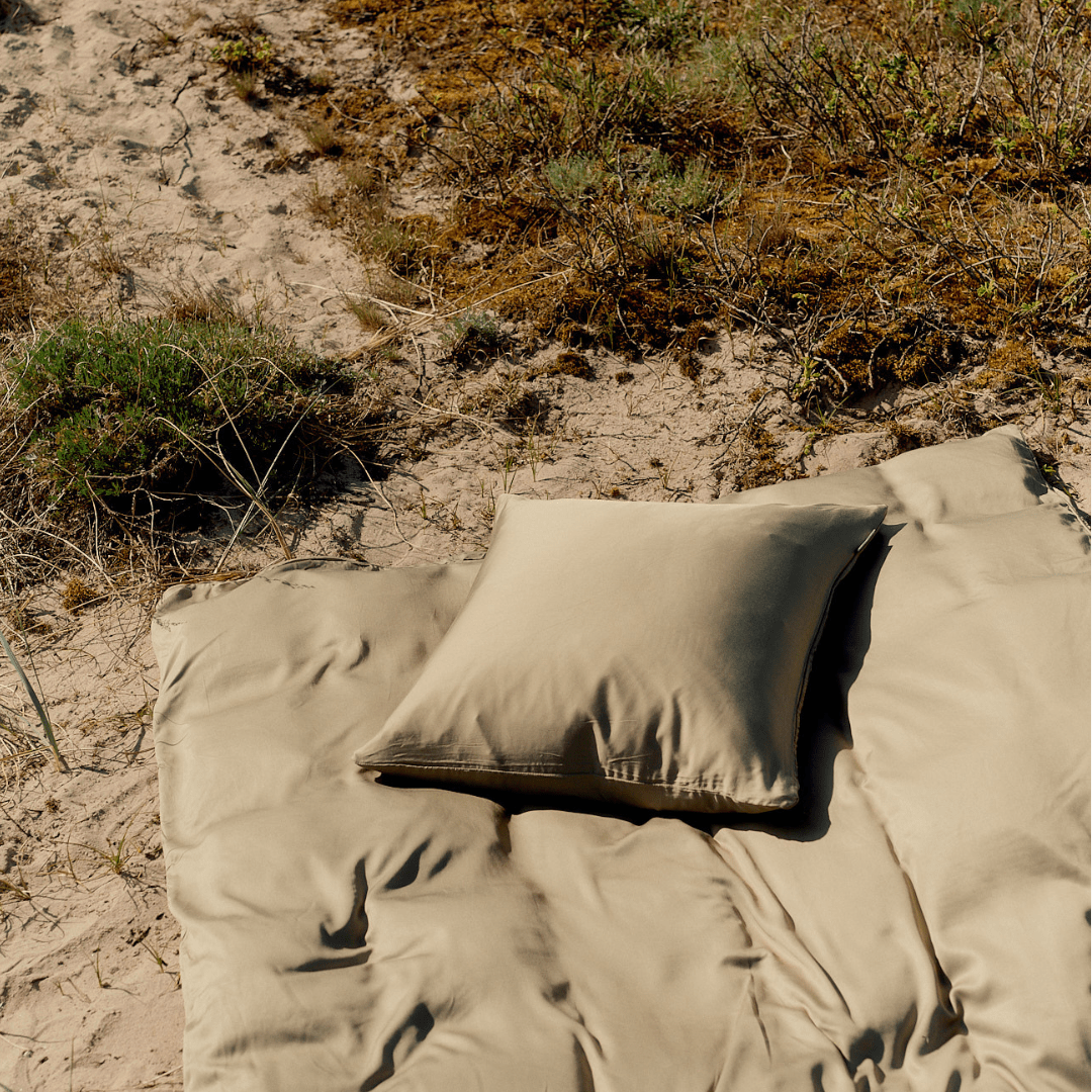 Bambus pudebetræk Khaki - Nordic Weaving