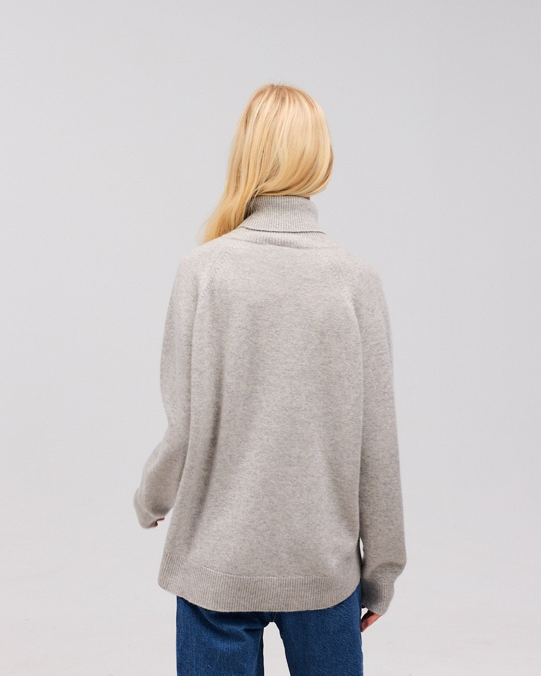 BREGDIS cashmere bluse lys grå - Nordic Weaving