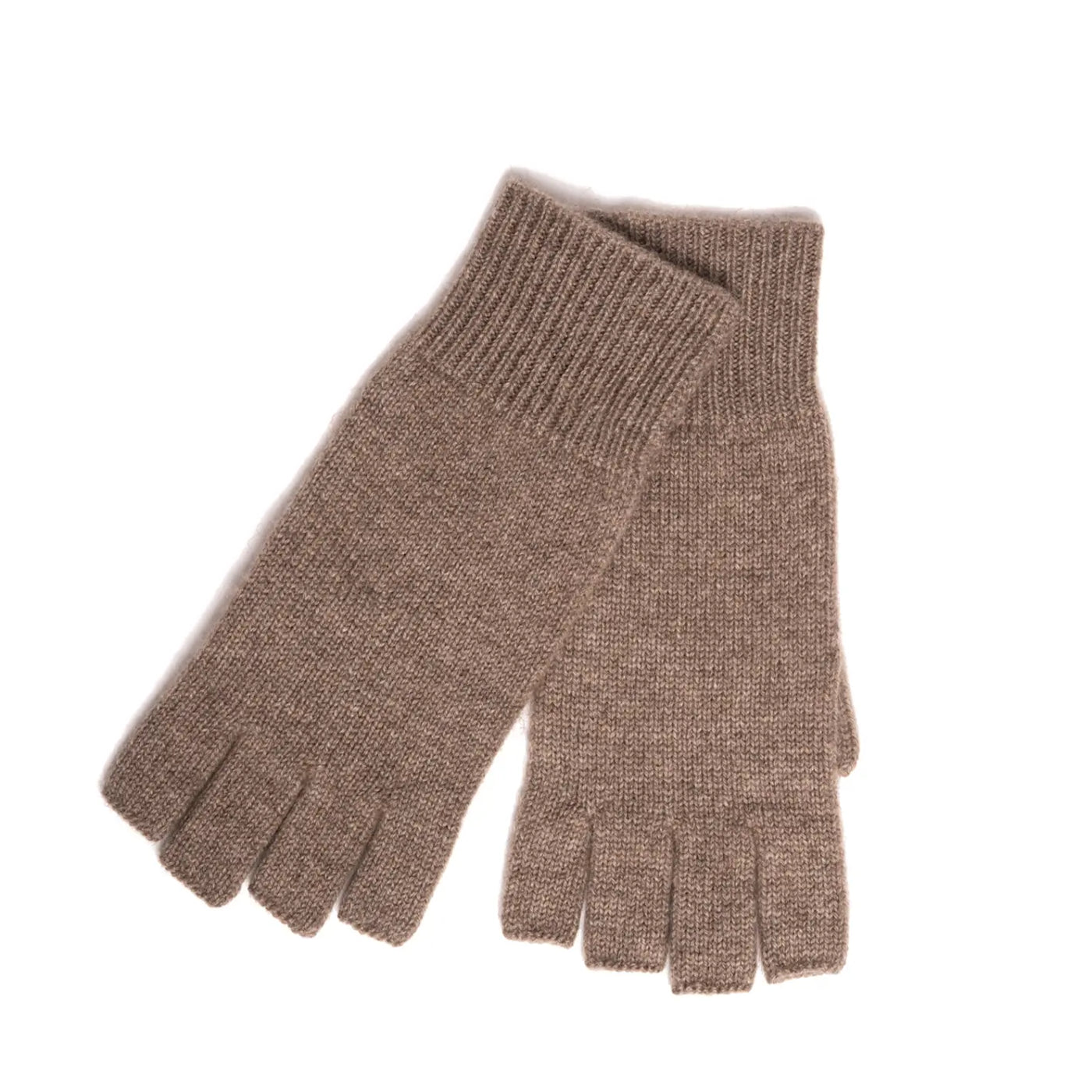 Stolt fingeraftryk Passiv Cashmere handsker uden fingre - brun – Nordic Weaving