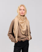 Cashmere halstørklæde classic beige - Nordic Weaving