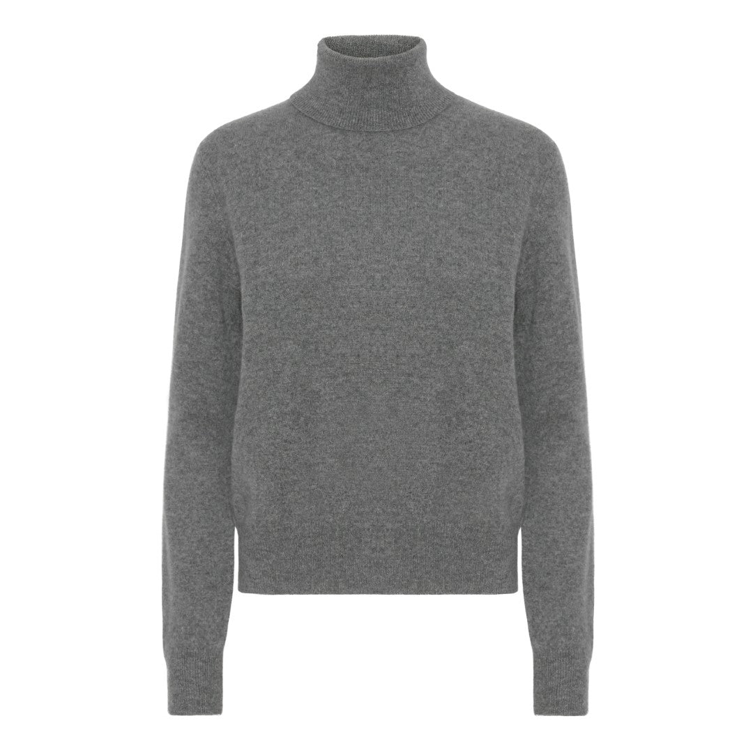 Cashmere high neck mørk grå - Nordic Weaving