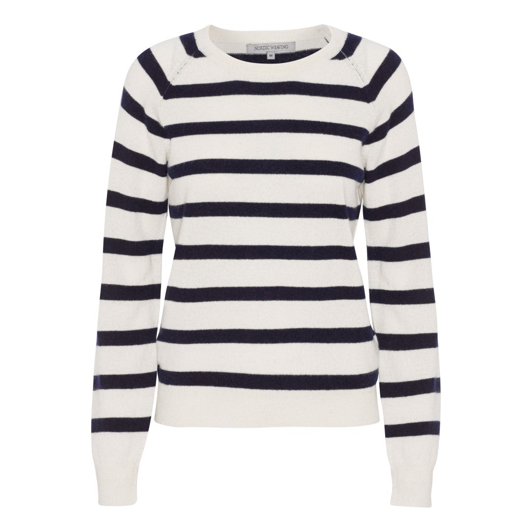 Cashmere stripe blue/white - Nordic Weaving